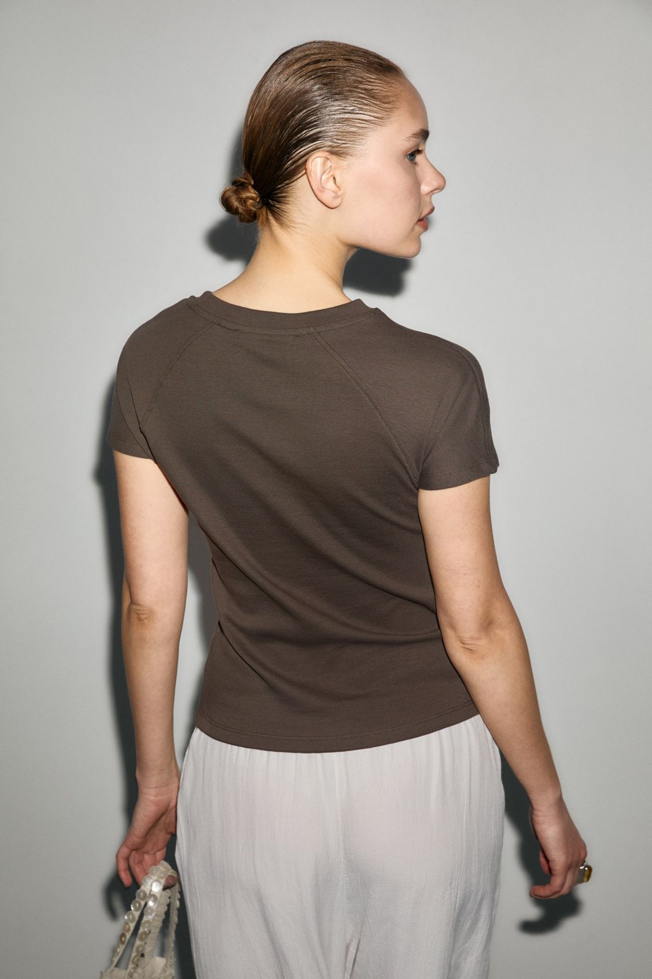 GRIMELANGE Slim Fit Ribbed Crew Neck T-Shirt 5