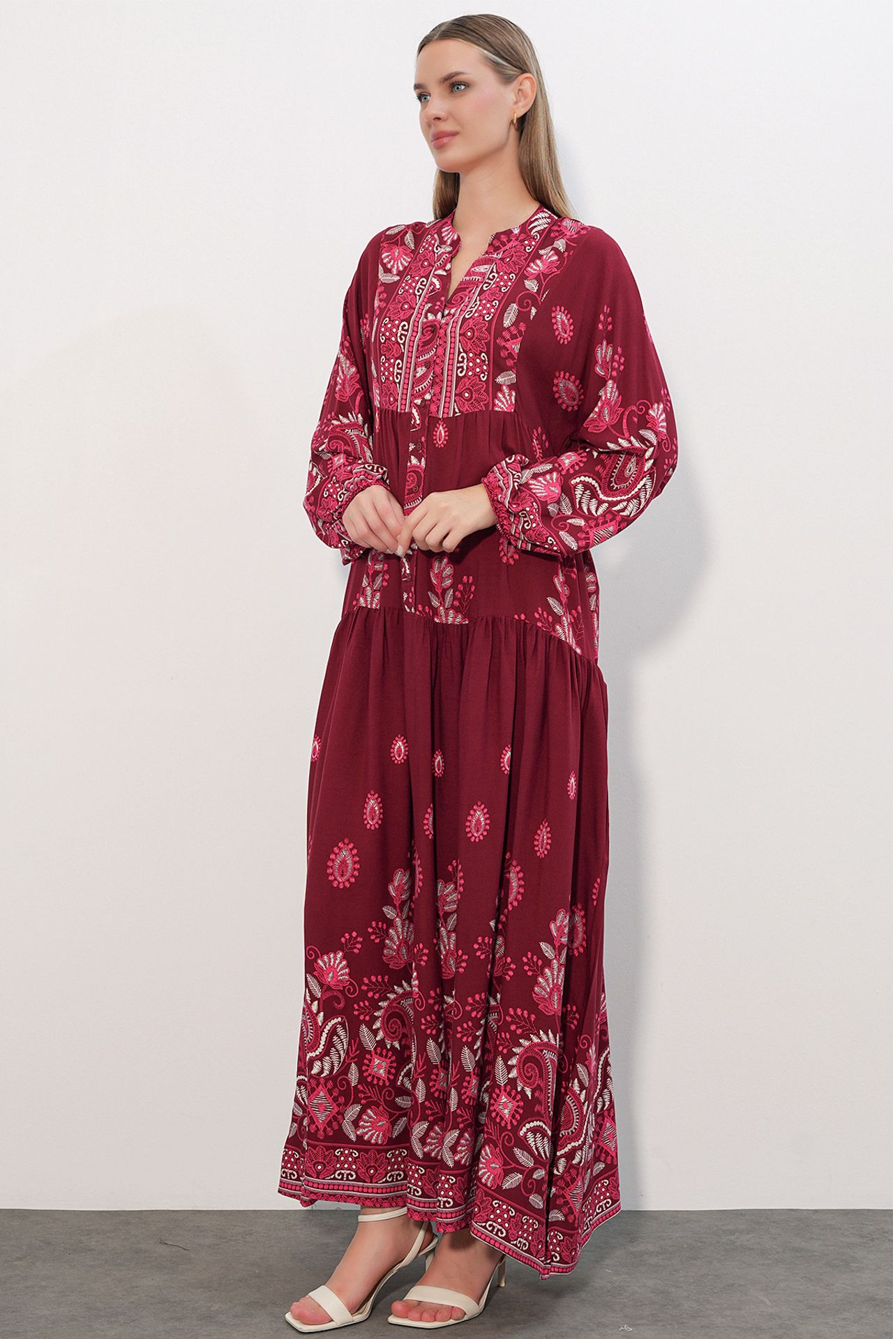 BDART Patterned V-Neck Maxi Dress 4