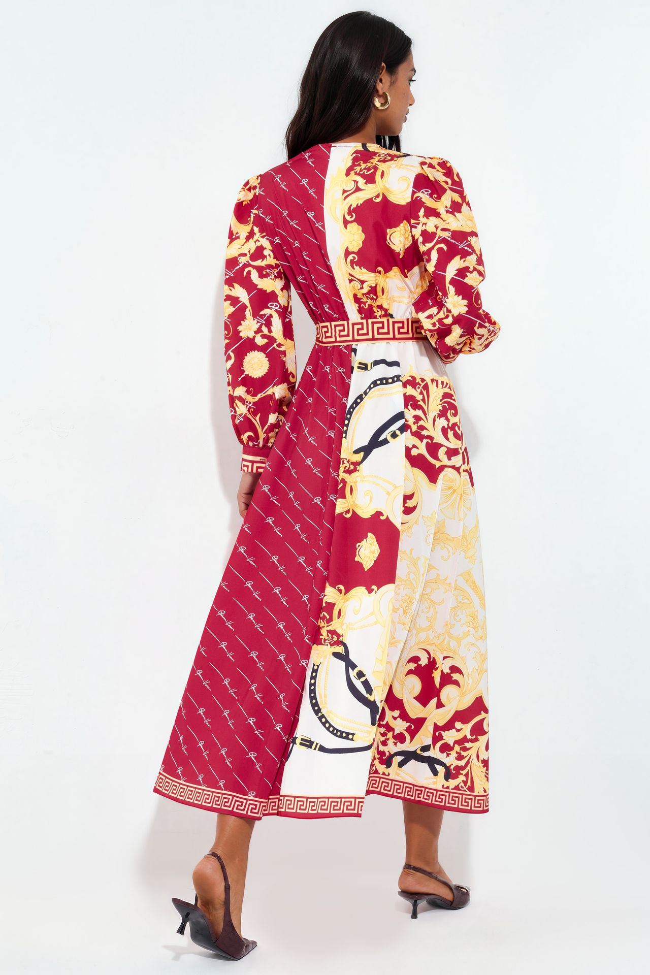 MSN Printed Belted Maxi Dress 3