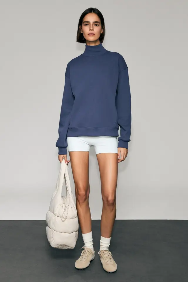 GRIMELANGE Turtleneck Pocket Sweatshirt