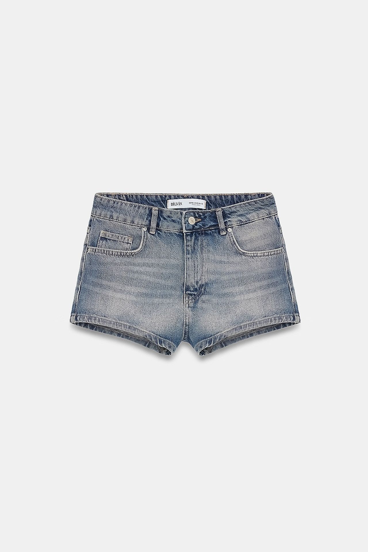 DILVIN High-Waist Cotton Denim Shorts