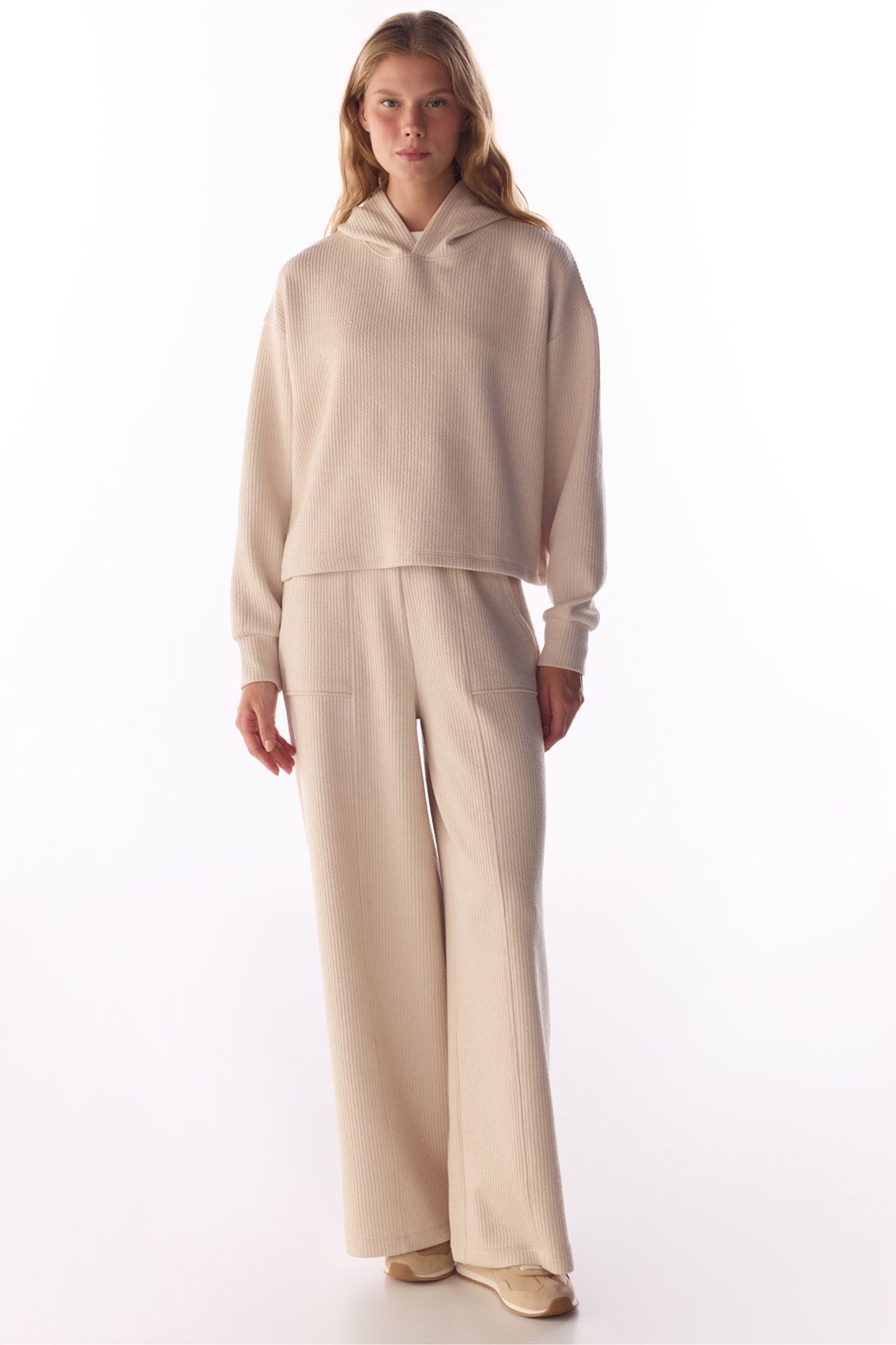 PENTI Pastel Ribbed Stitch Detail Pants 5