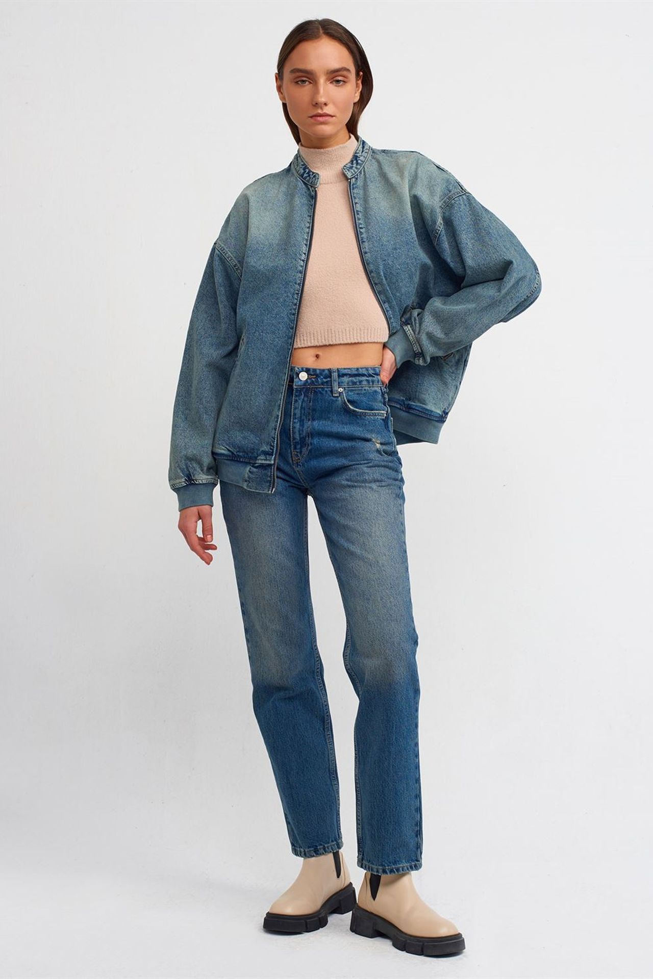 DILVIN Oversized Bomber Jacket 3
