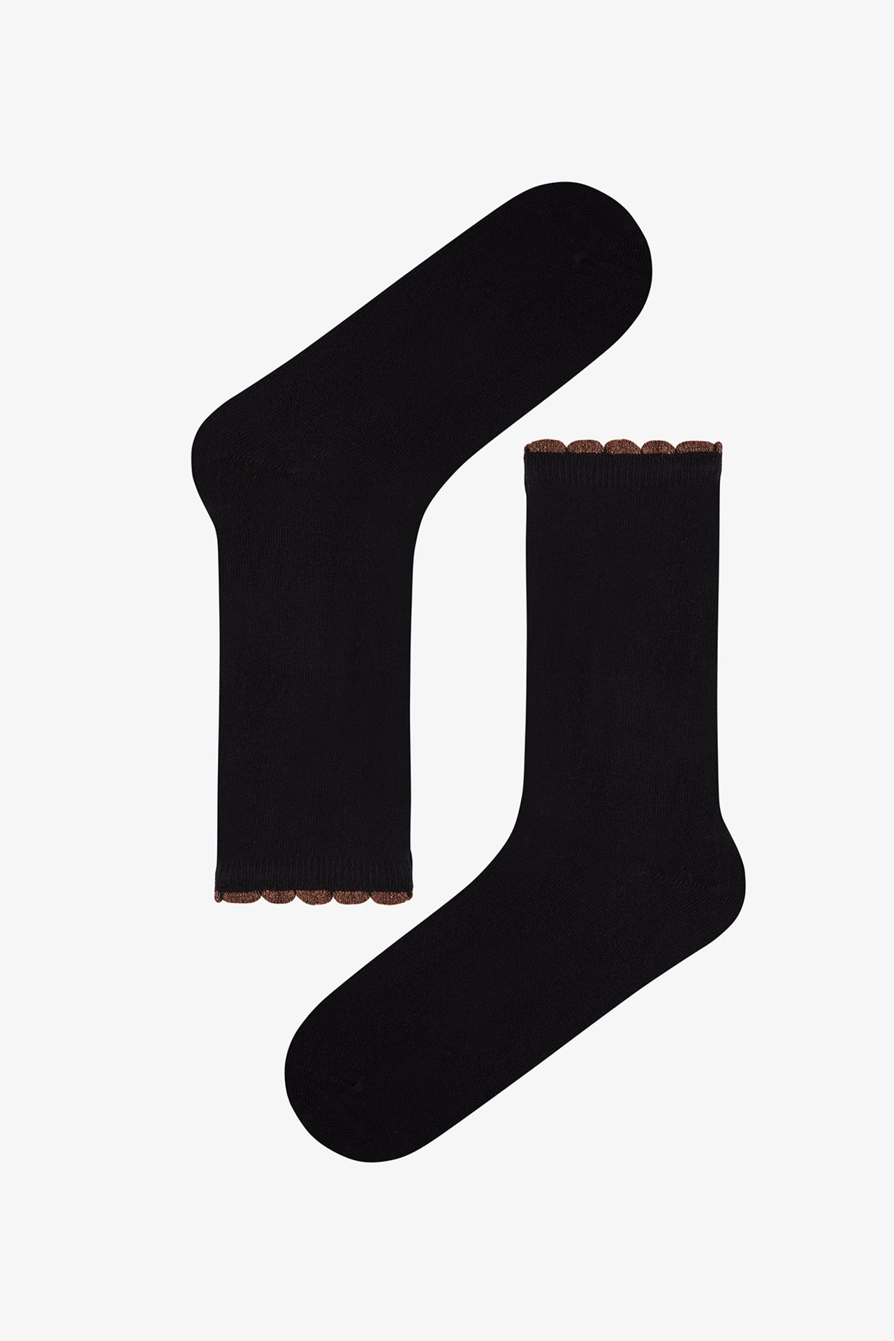 PENTI Shimmery Ruffled Pair Crew Socks 2