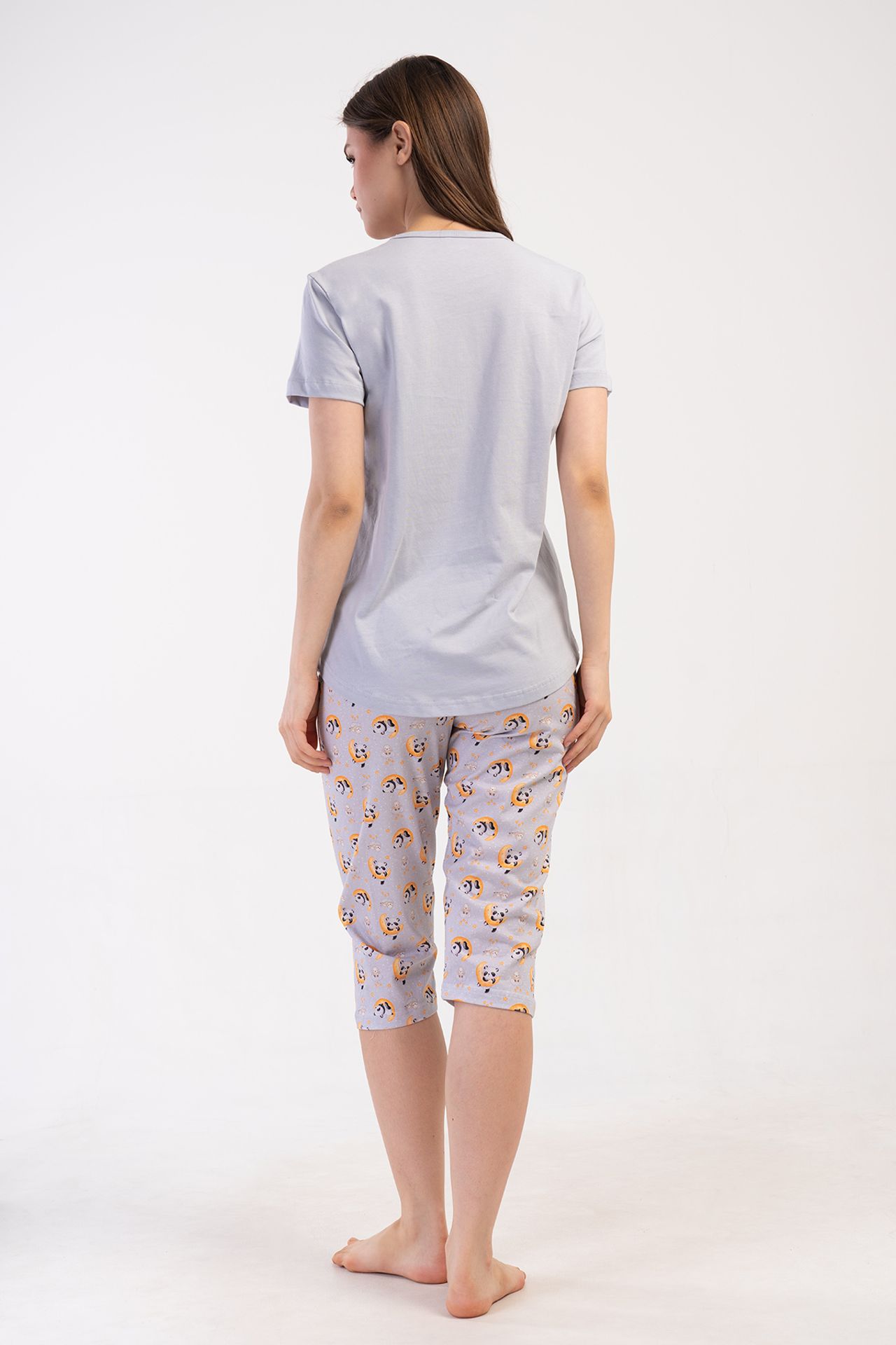 YAKE Capri Pijama Alt Üst Takım 3