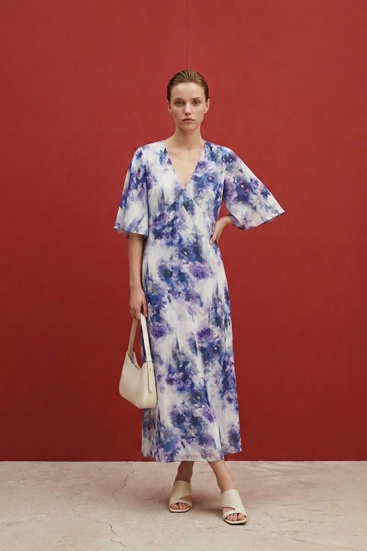 MY FASHION Abstract Print Midi Dress 4