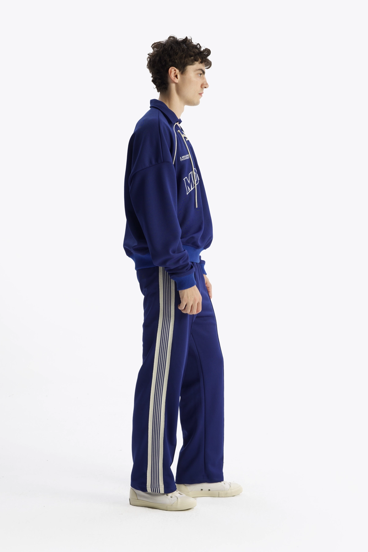 GIESTO Drawstring Neckline Printed Sweatshirt 3