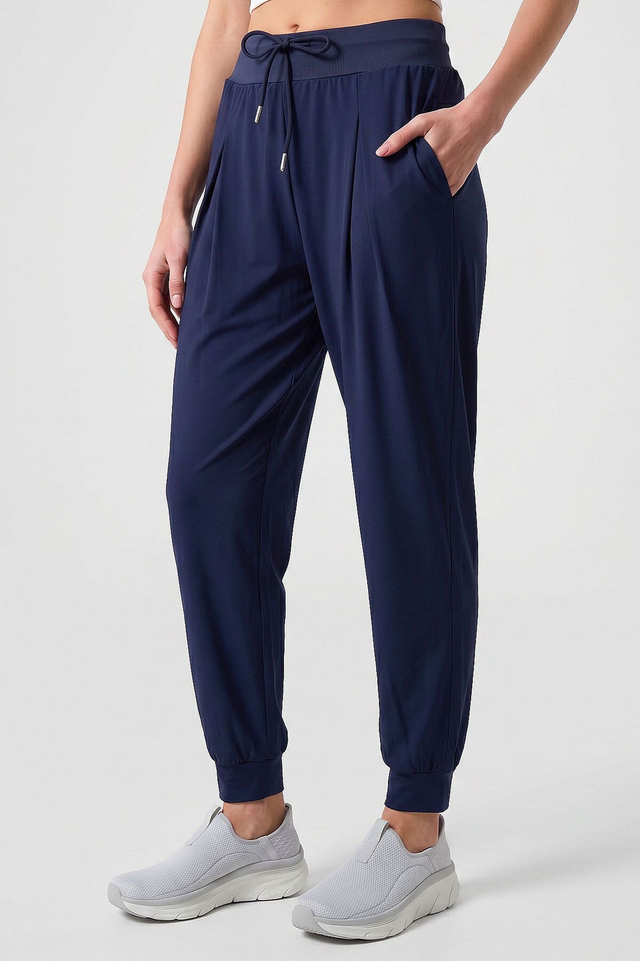 TOMMY Mid Waist Thin Jersey Jogger Pants with Pocket 6