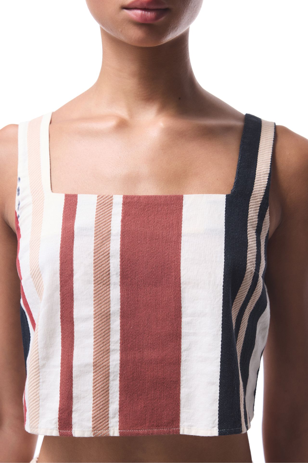 PENTI Ethnic Pattern Square Neck Crop Top 4