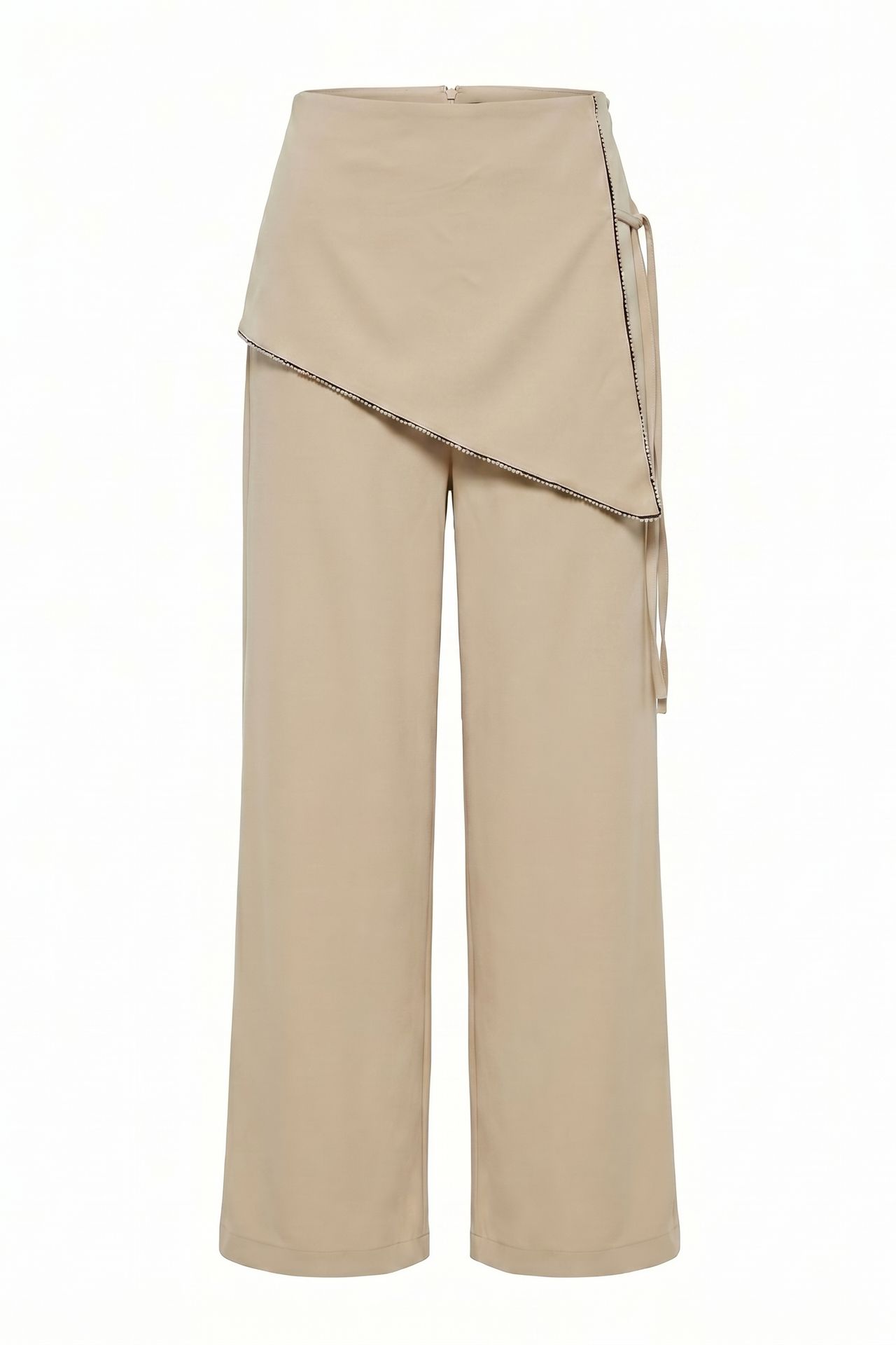 MY FASHION High-Waist Wide-Leg Crepe Trousers 6