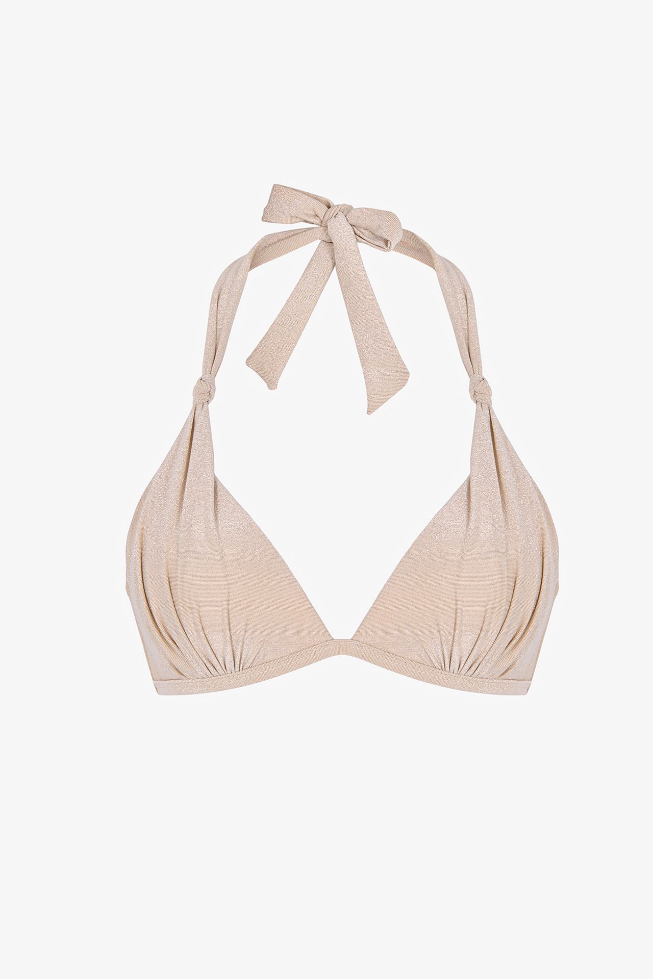PENTI Devon Ruched Shimmery Bikini Top 4