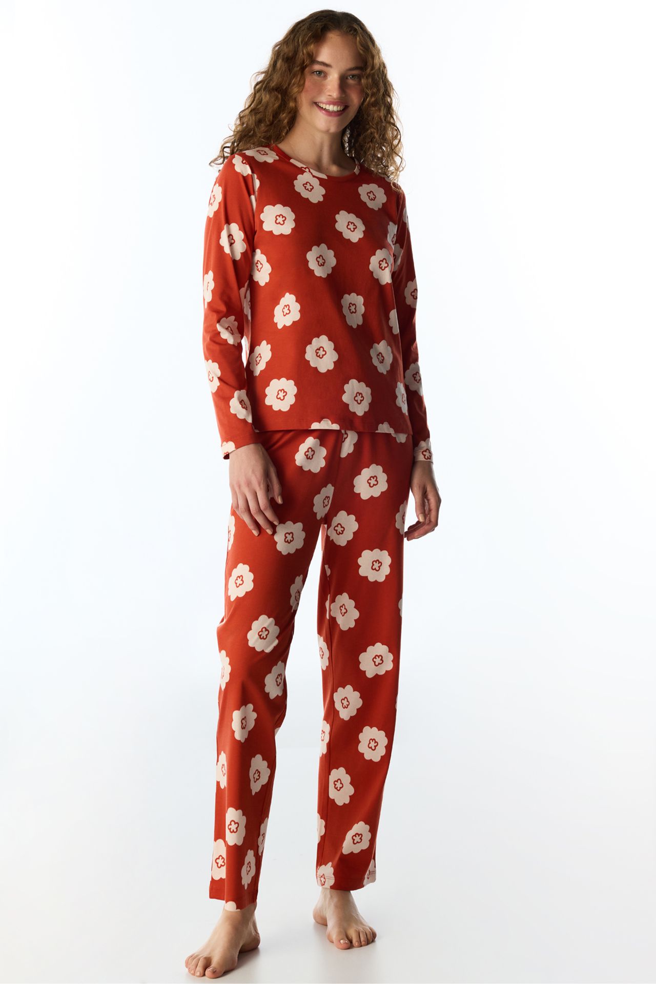 PENTI Soft Bloom Floral Long Sleeve Pants Pajama Set 2