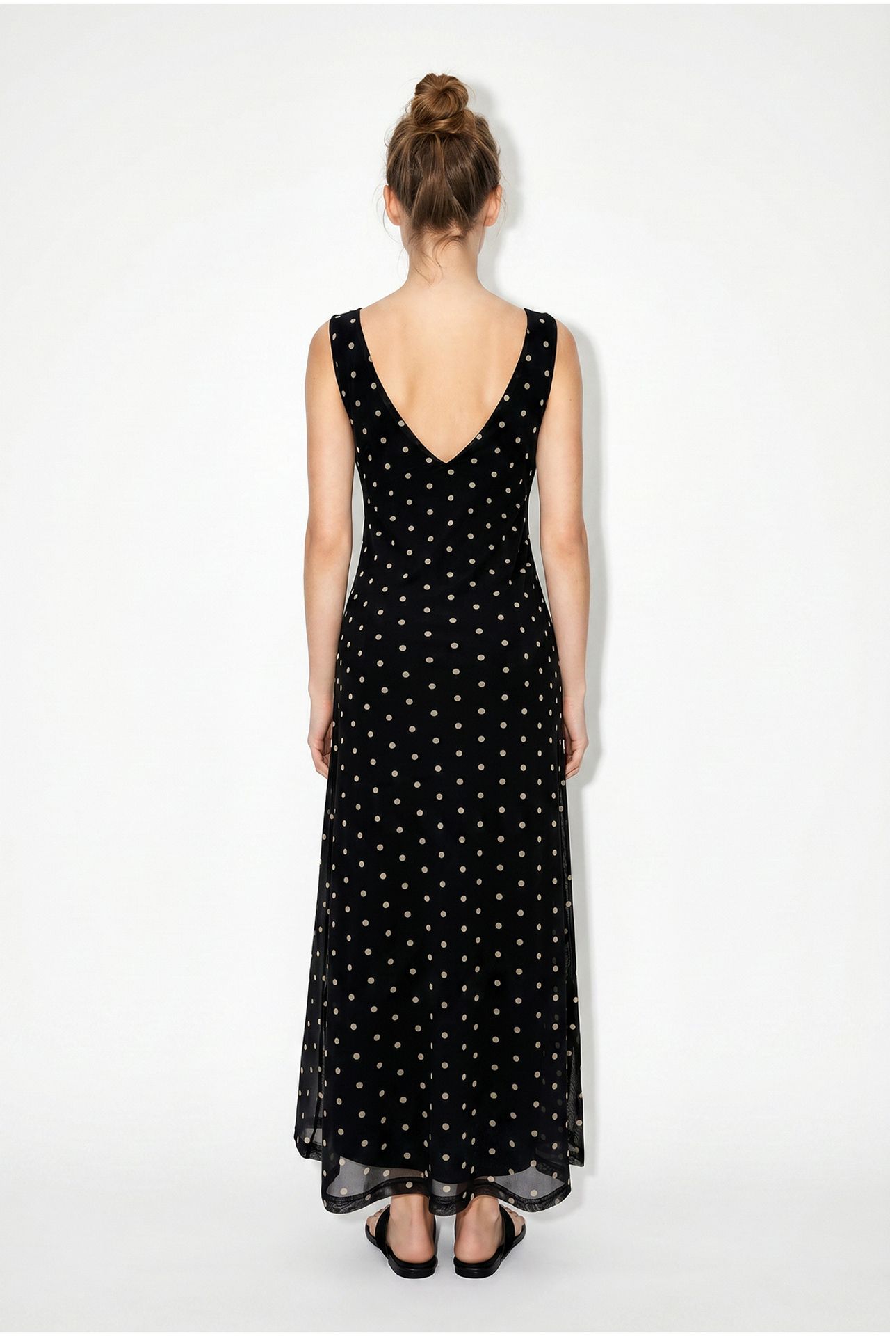 LUCCI Polka Dot Tulle Maxi Dress 5