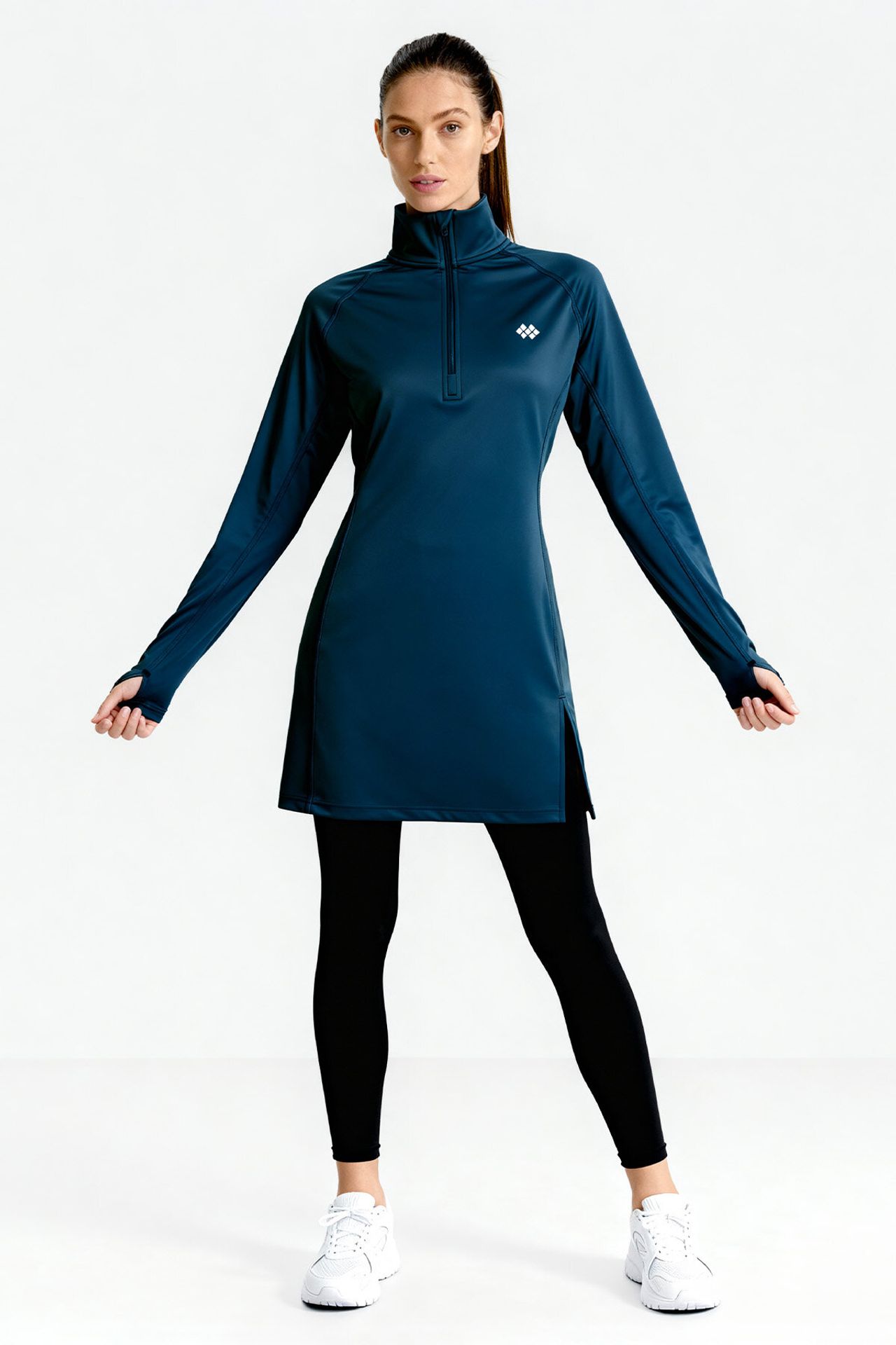 TOMMY Long-sleeve Knit Tunic Top With Half Turtleneck 3