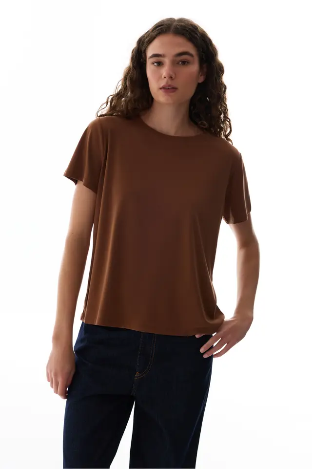PENTI Women's Modal T-Shirt Crew Neck