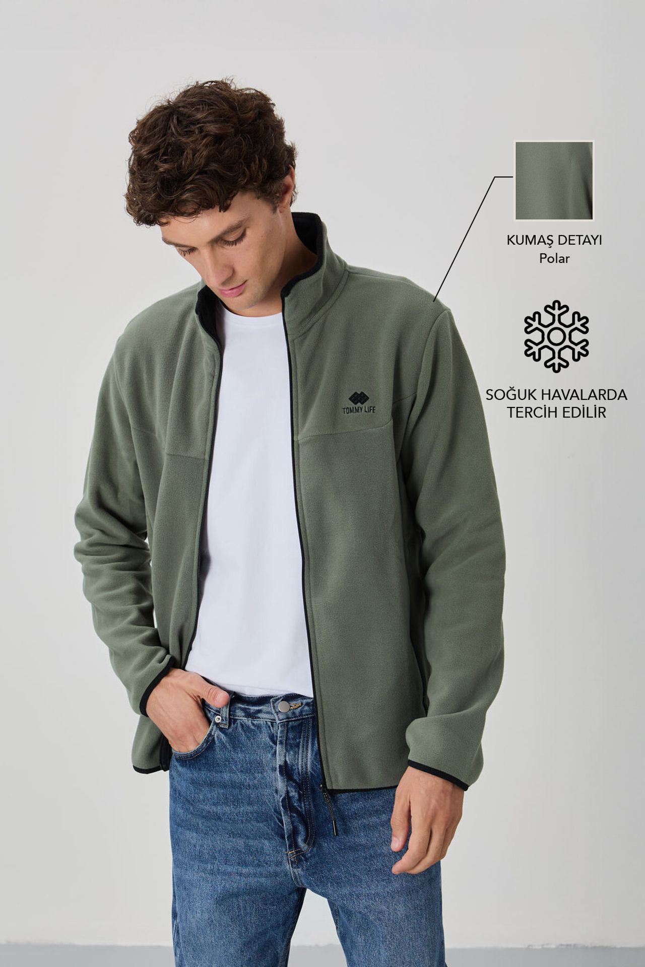 TOMMY Men's Plush Zip-front Sweatshirt 2