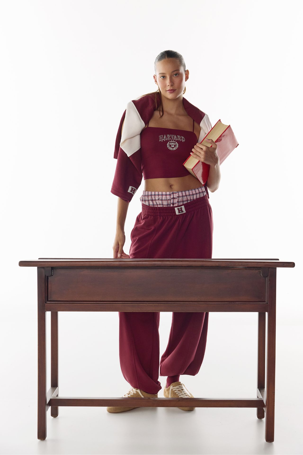 PENTI Harvard Sweatpants With Stitch Detail And Ribbed Cuffs 6