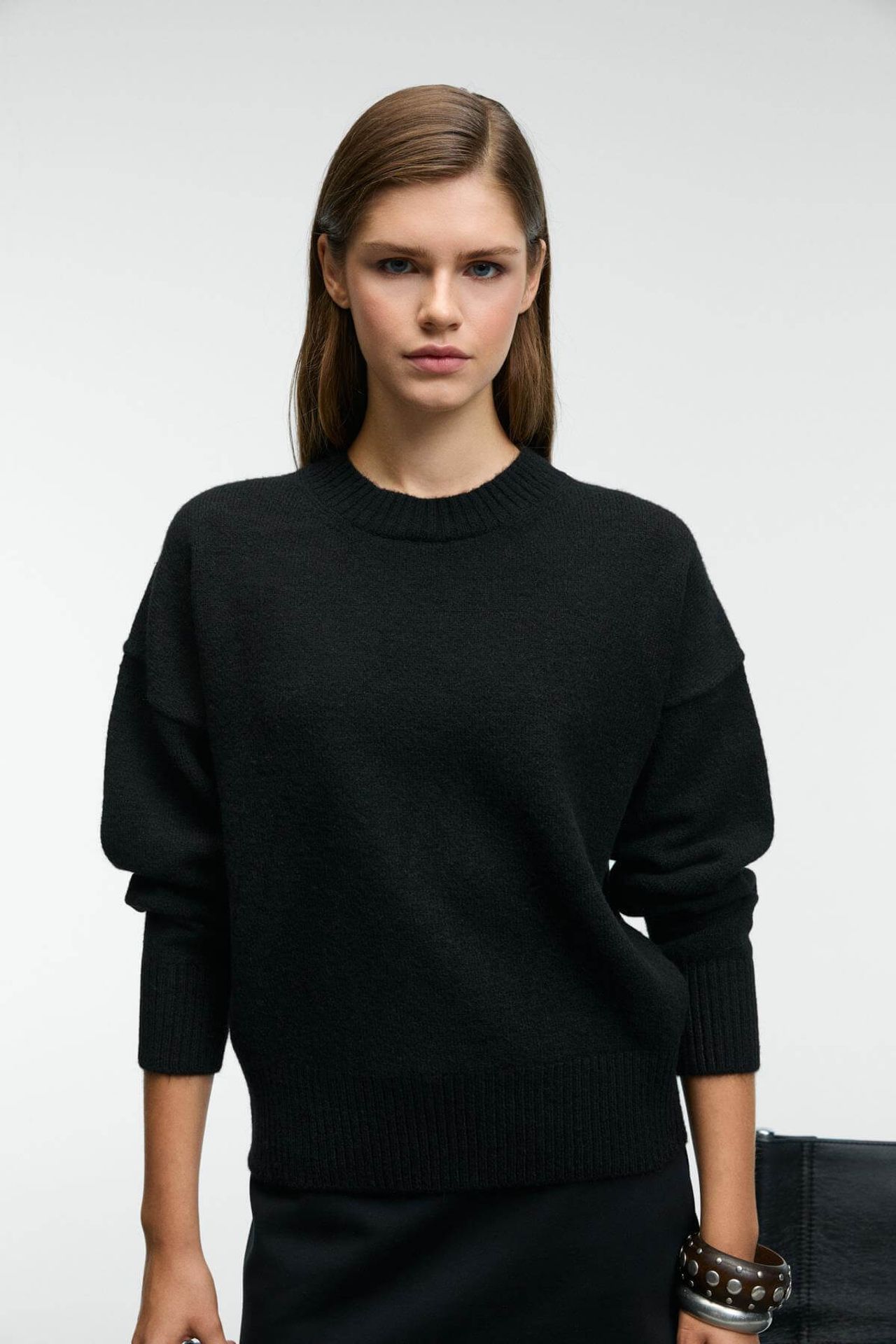 GRIMELANGE Oversized Ribbed Crew Neck Jumper 3
