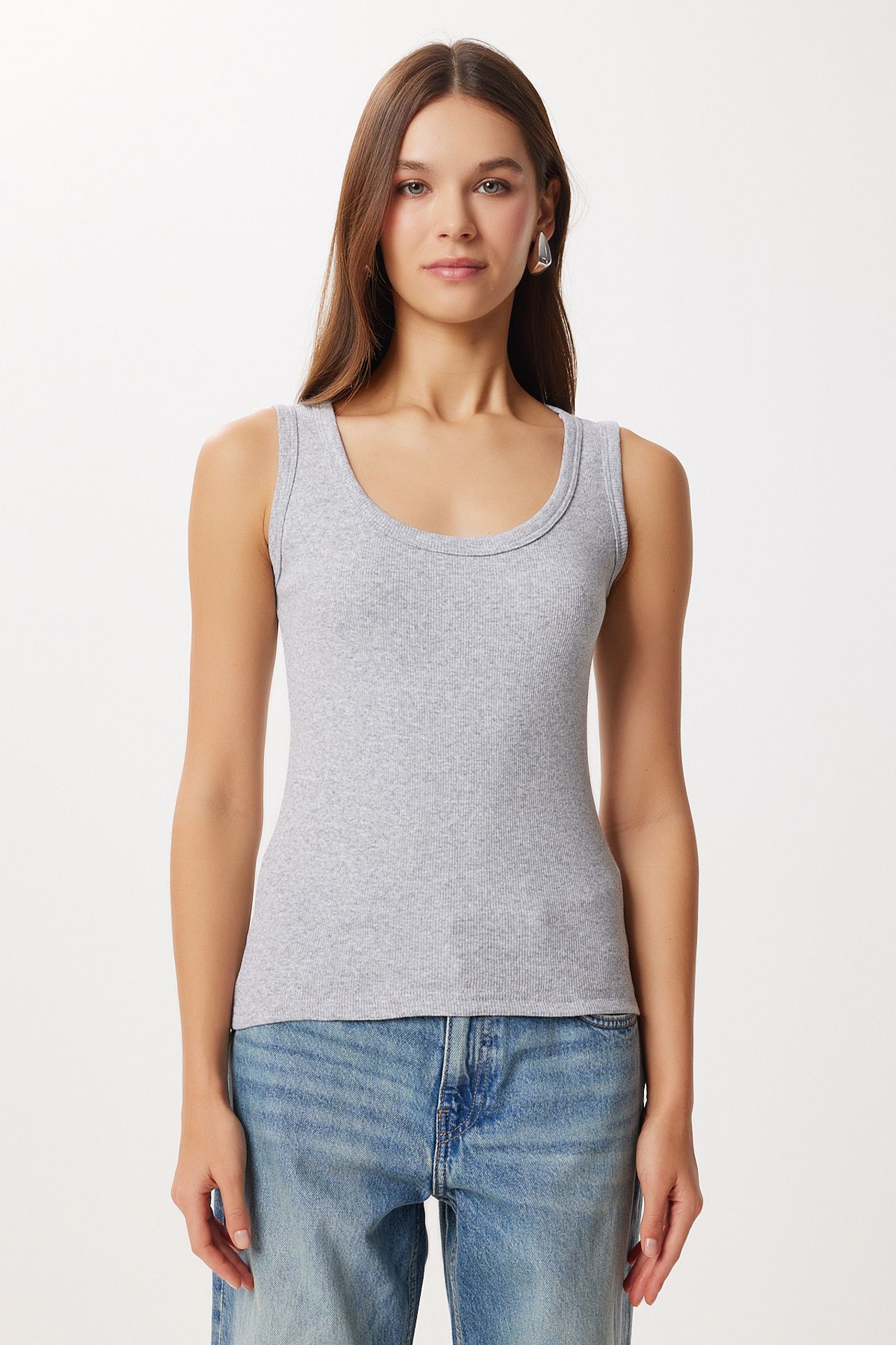 ISTANBUL Fitted U Collar Knitted 2- Pack Tank Top 3
