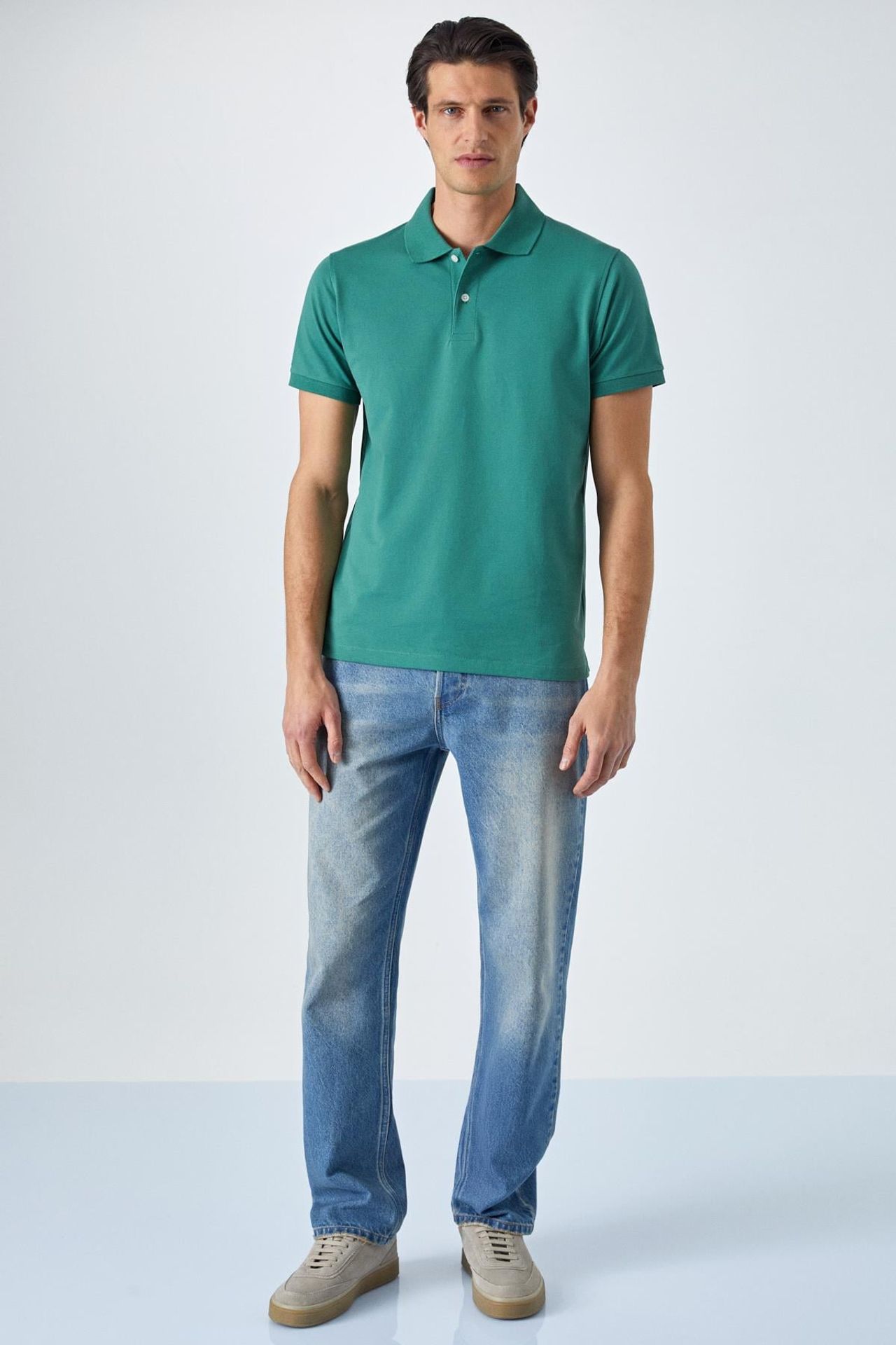 GRIMELANGE Relaxed Polo Collar Button T-Shirt 2
