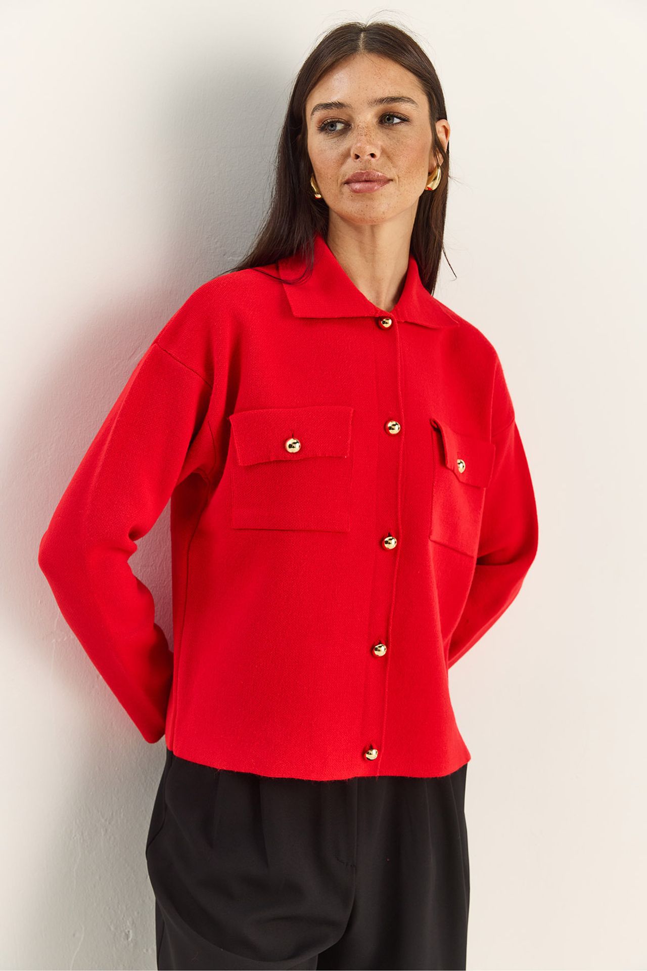 LUCCI Polo Collar Cardigan 4