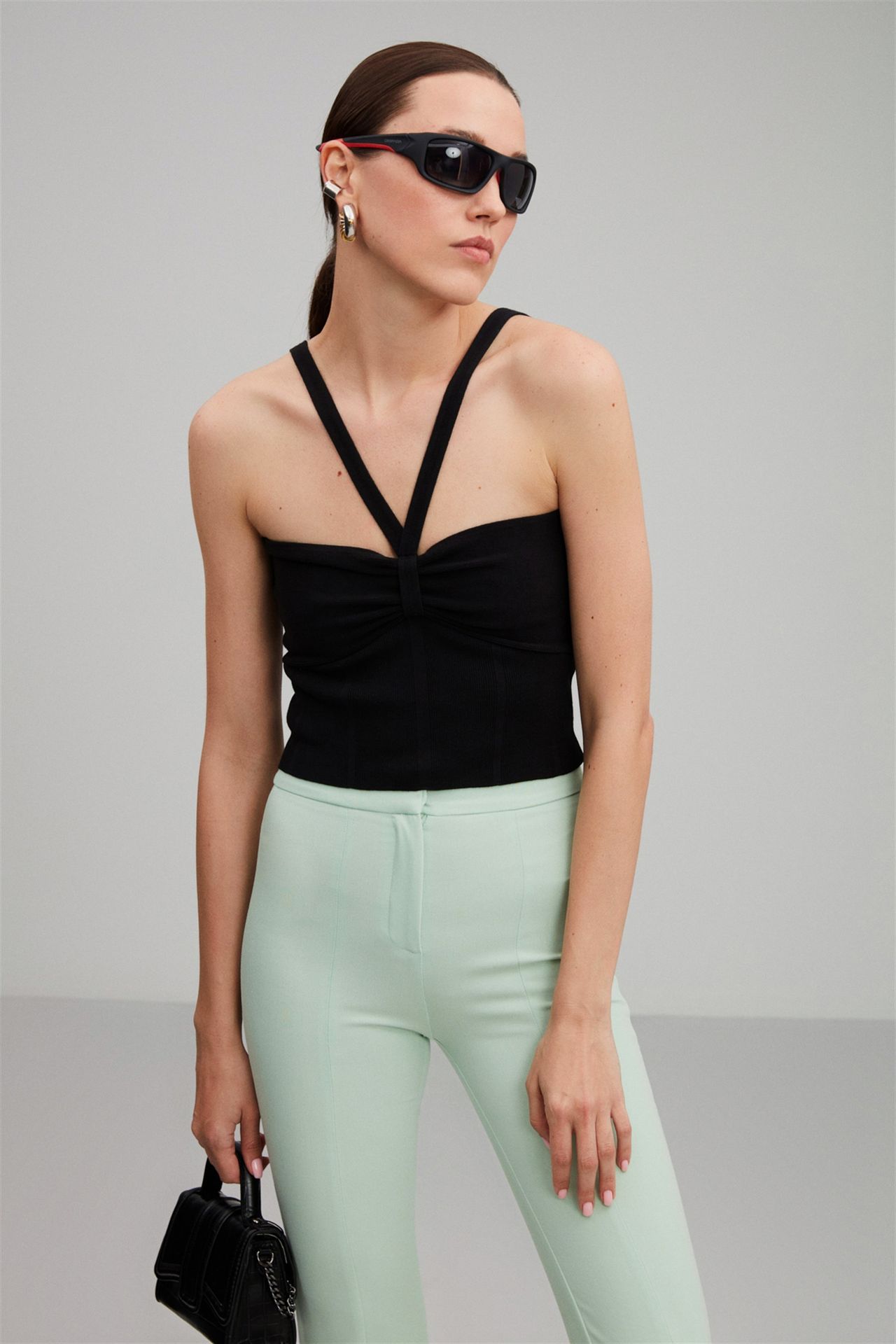 GRIMELANGE High Waist Slim Fit Trousers 3