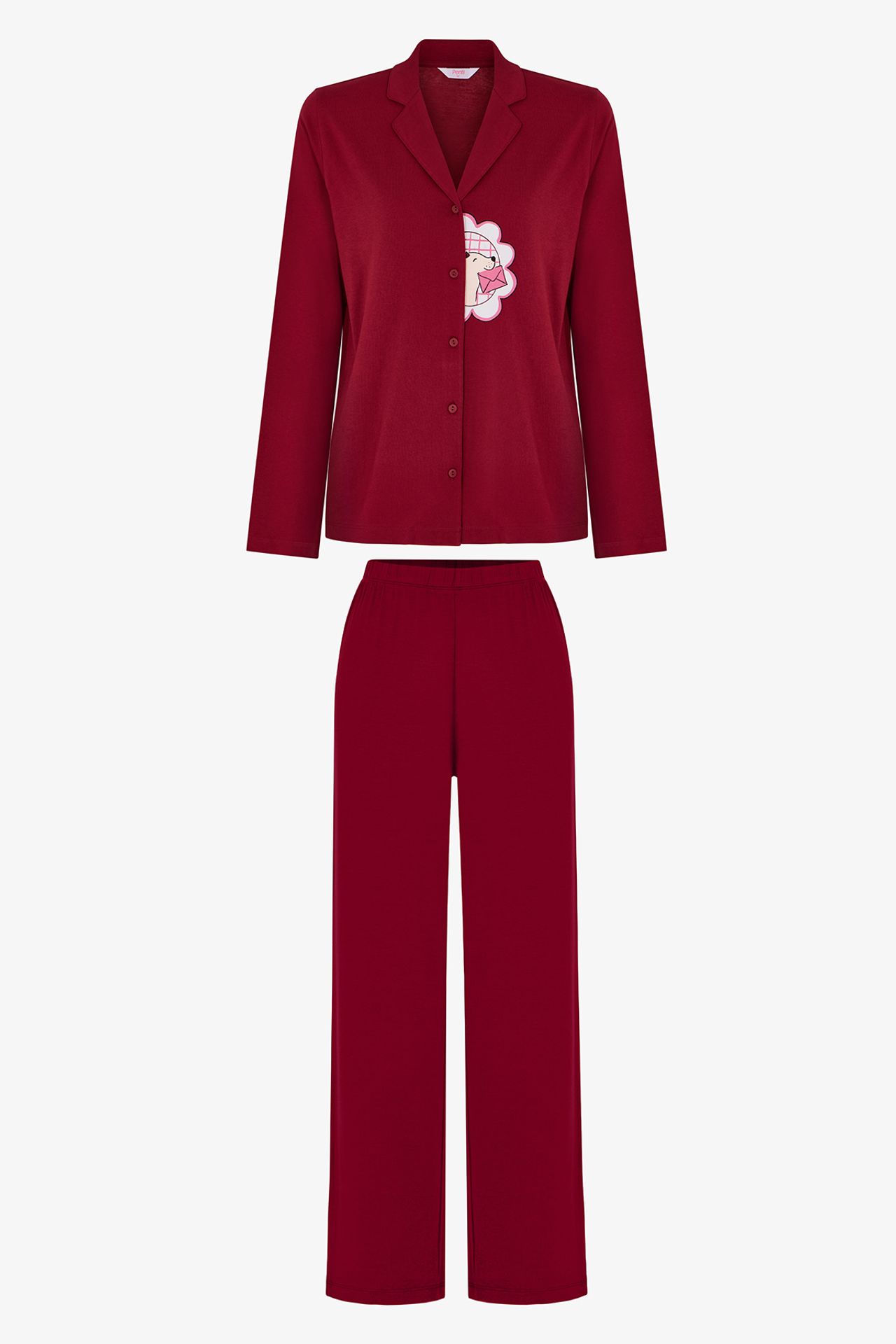 PENTI Happiness Long Sleeve Shirt Trousers Pajama Set 3