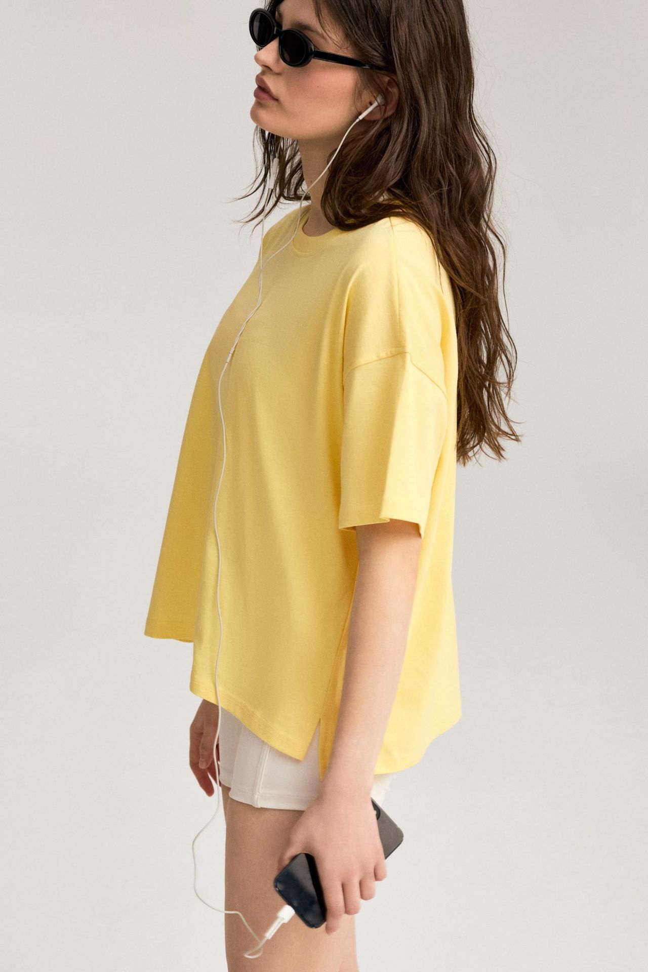 GRIMELANGE Relaxed Crew Neck Slit T-Shirt 3