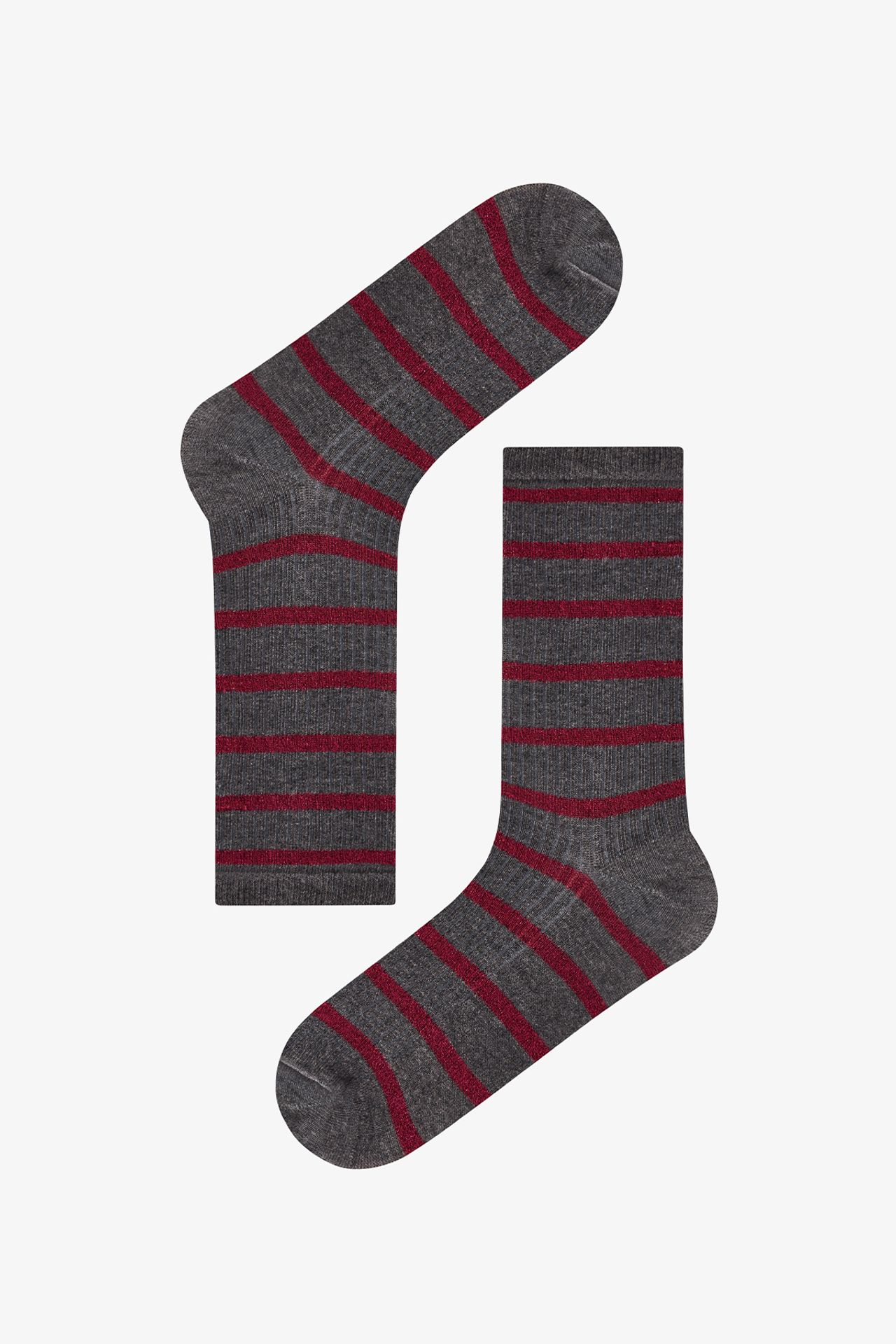 PENTI Parlak Line Striped Glitter 2-Pack Crew Socks 4