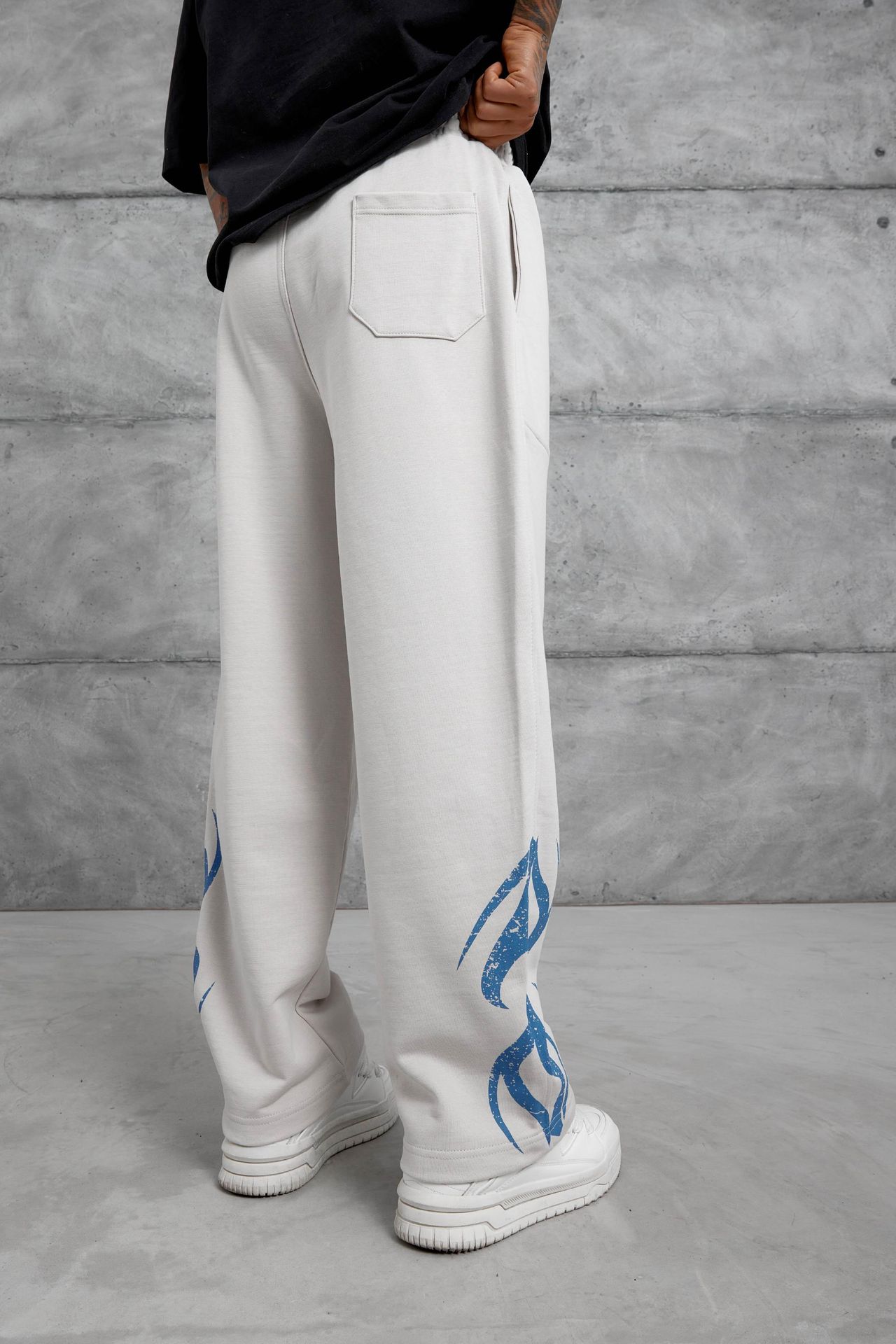 NOMARC Desenli Geniş Paça Büzgü İpli Jogger 5