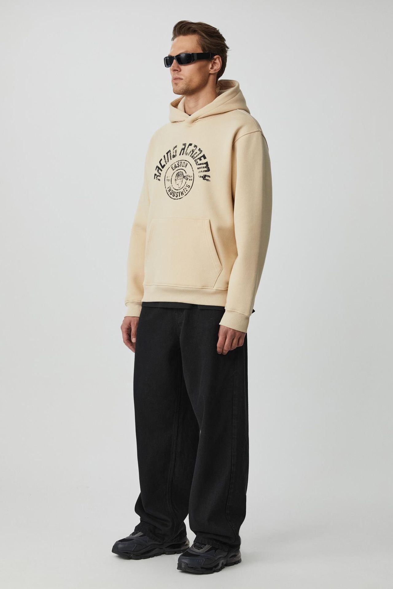 GRIMELANGE Baskılı Kapüşonlu Oversize Sweatshirt 4