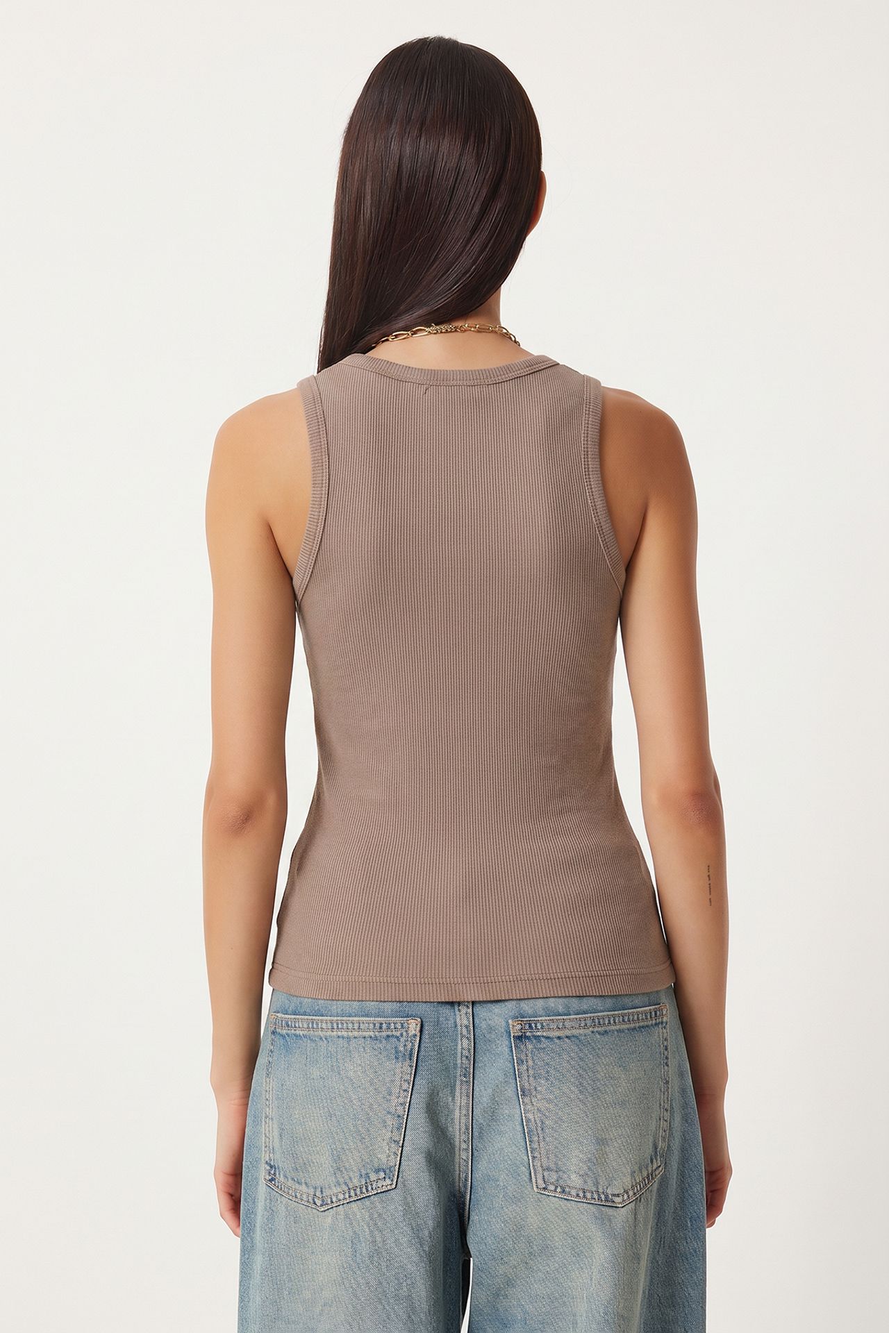 ISTANBUL Fitted Cotton-Blend Button Cami Top 5