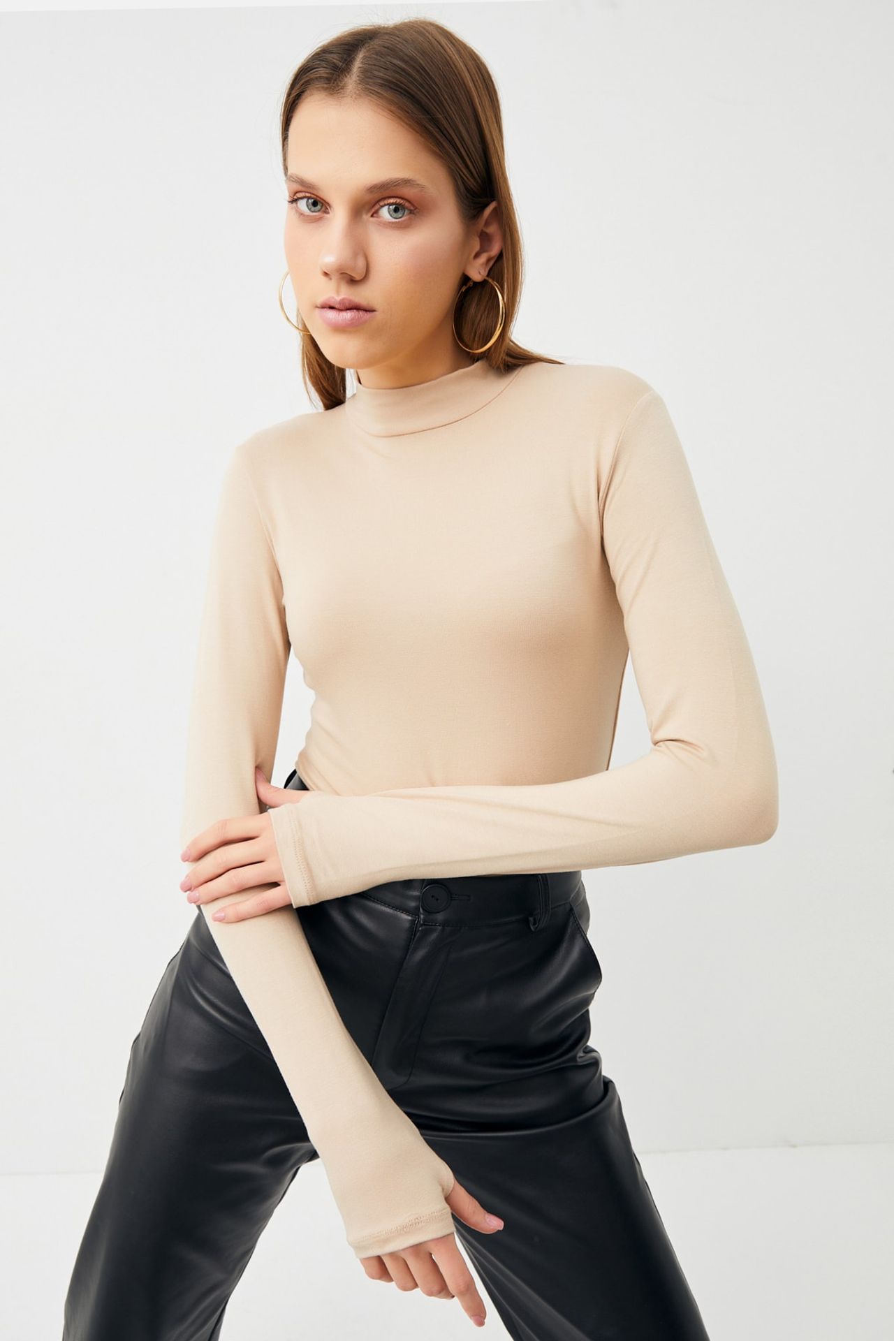BIPANTOLON Kadın 2'li Cut Out Detaylı Yarım Balıkçı Yaka Body 3