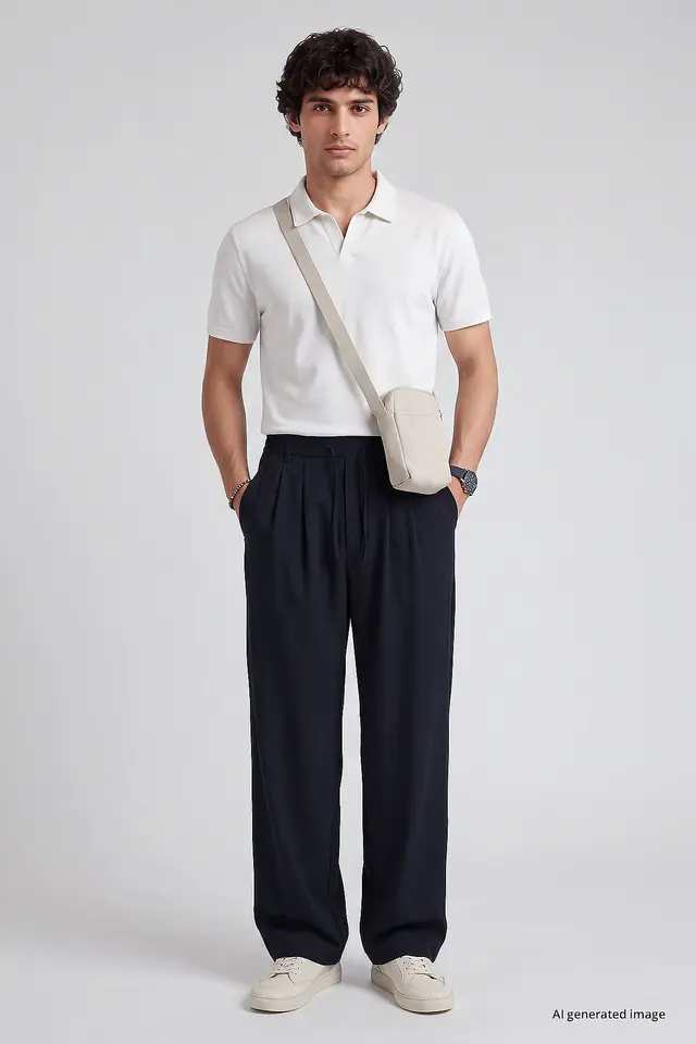 TOMMY Men's Viscose Blend Trousers