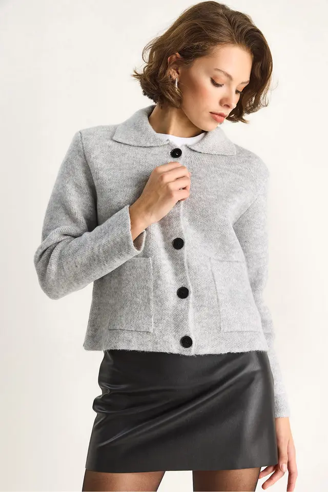 LUCCI Knit Cardigan with Pockets