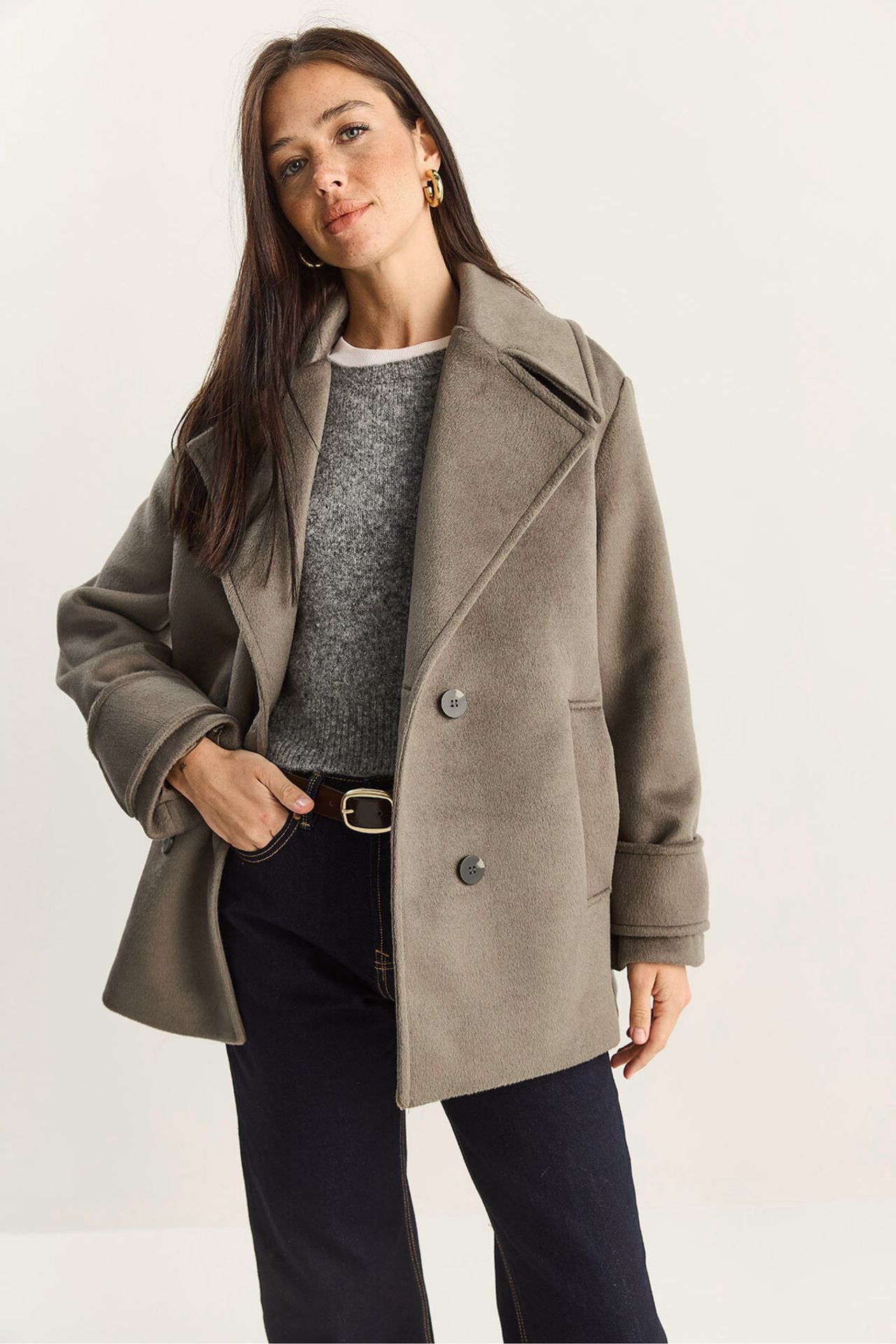LUCCI Oversized Coat with Pockets 4