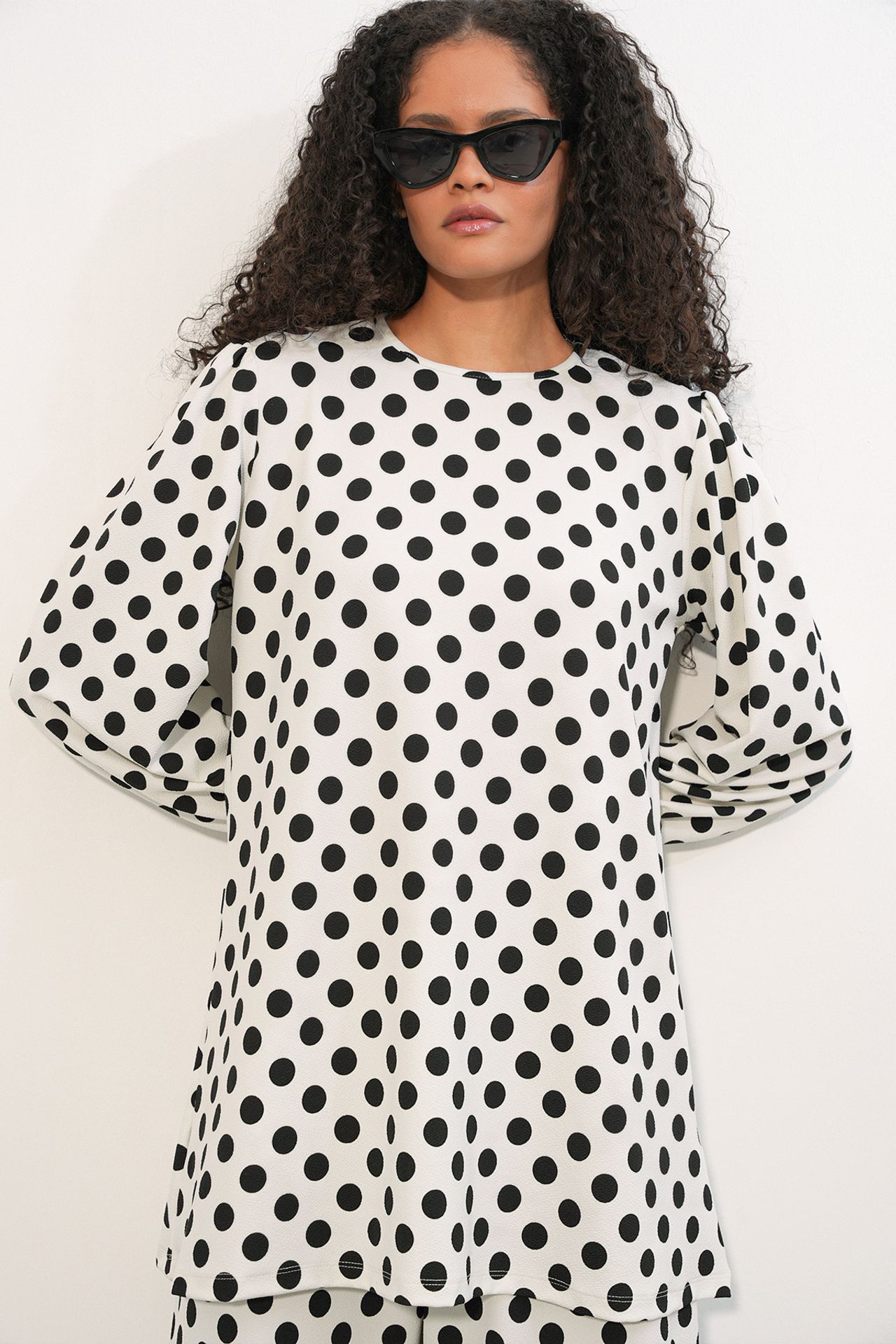 BDART Textured Long Sleeve Tunic and Wide Leg Pants Set