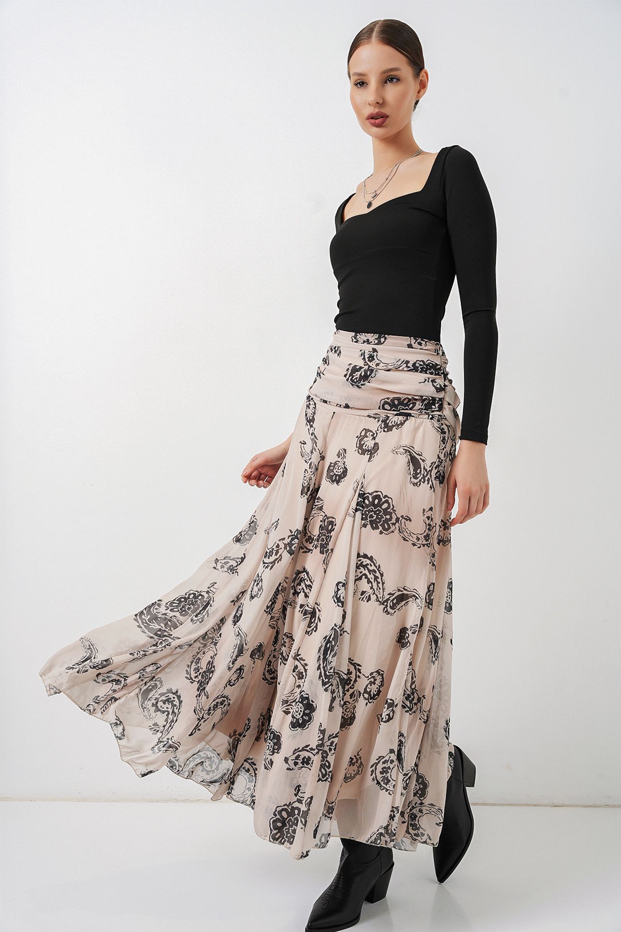 BDART High Waist Paisley Maxi Skirt 3
