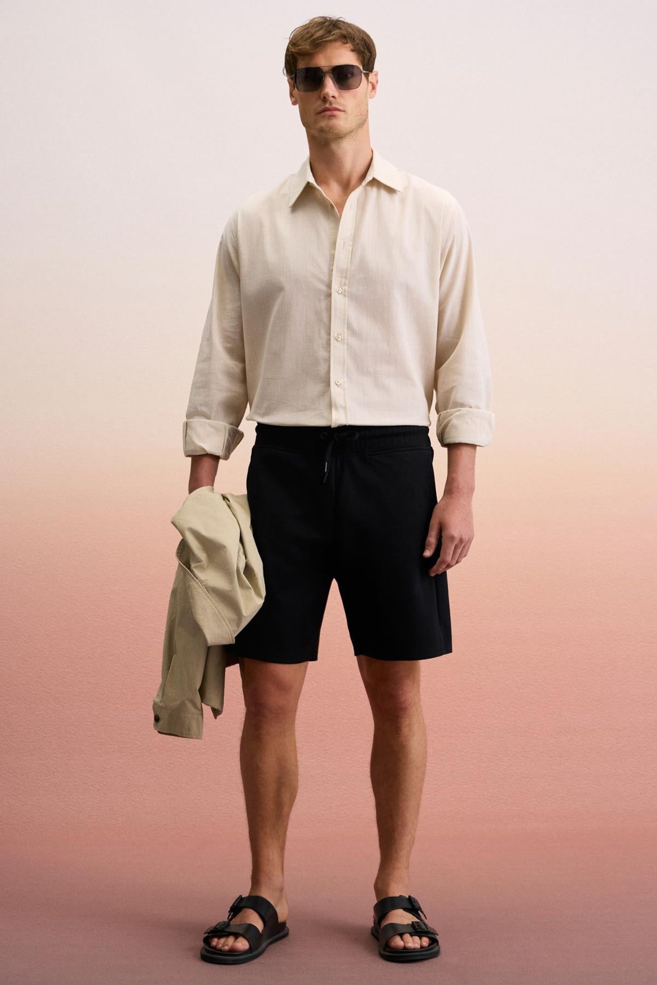 GRIMELANGE Pull-On Straight-Leg Cotton Shorts 2
