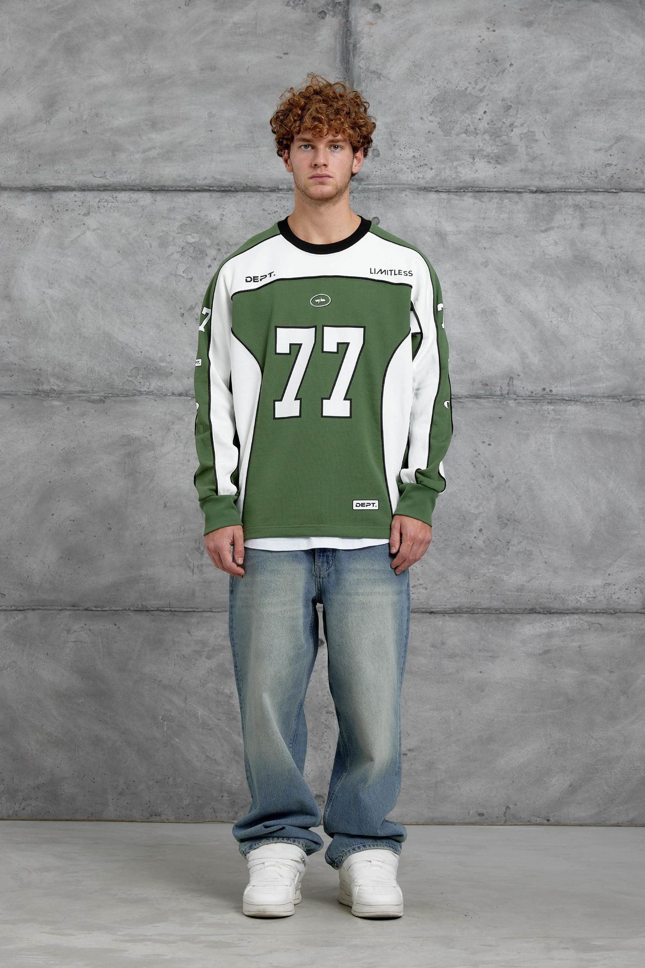 NOMARC Renk bloklu geniş kalıp bisiklet yaka sweatshirt 4