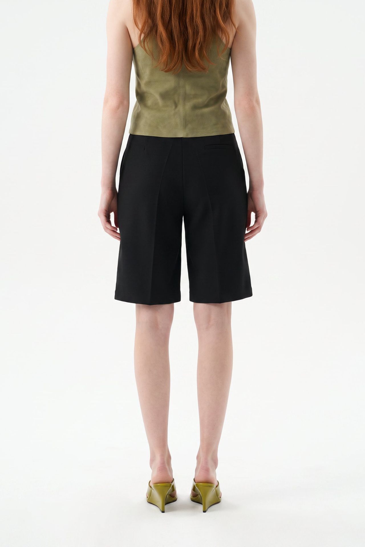 PUCKA High-Waist Wide-Leg Tailored Shorts