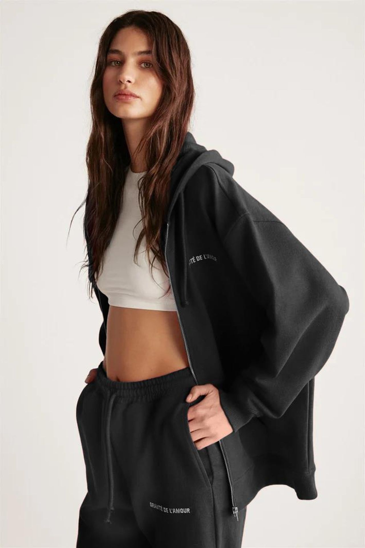 GRIMELANGE Kapüşonlu Fermuarlı Oversize Sweatshirt 4