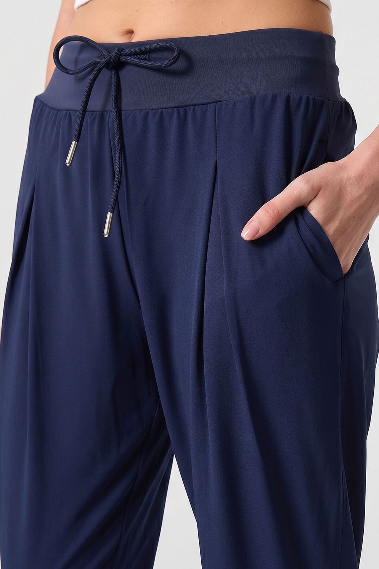 TOMMY Mid Waist Thin Jersey Jogger Pants with Pocket 5