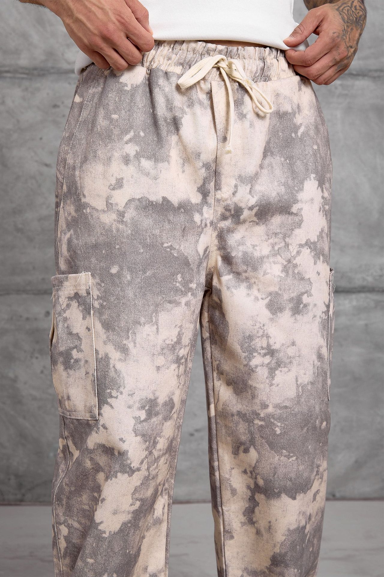 NOMARC Soyut Geniş Paça Kargo Pantolon 4