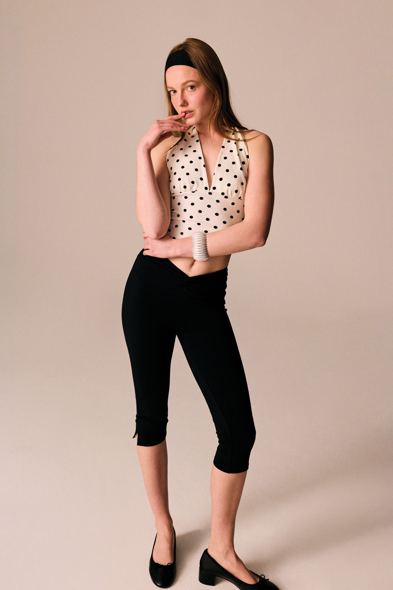 PENTI Polka Dot Halter Neck Top 1