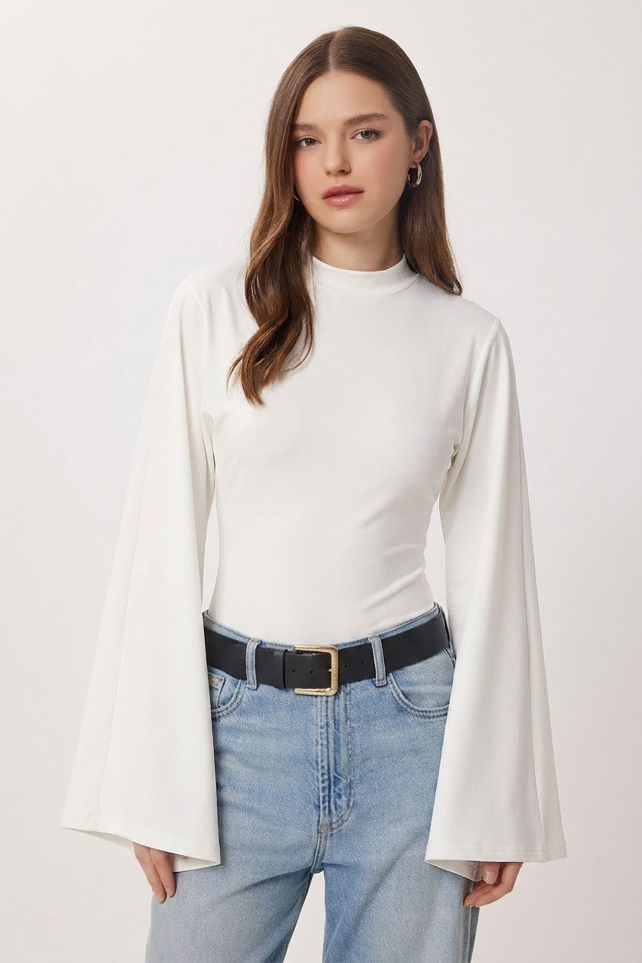 ISTANBUL Crew Neck Long Sleeve Blouse 1