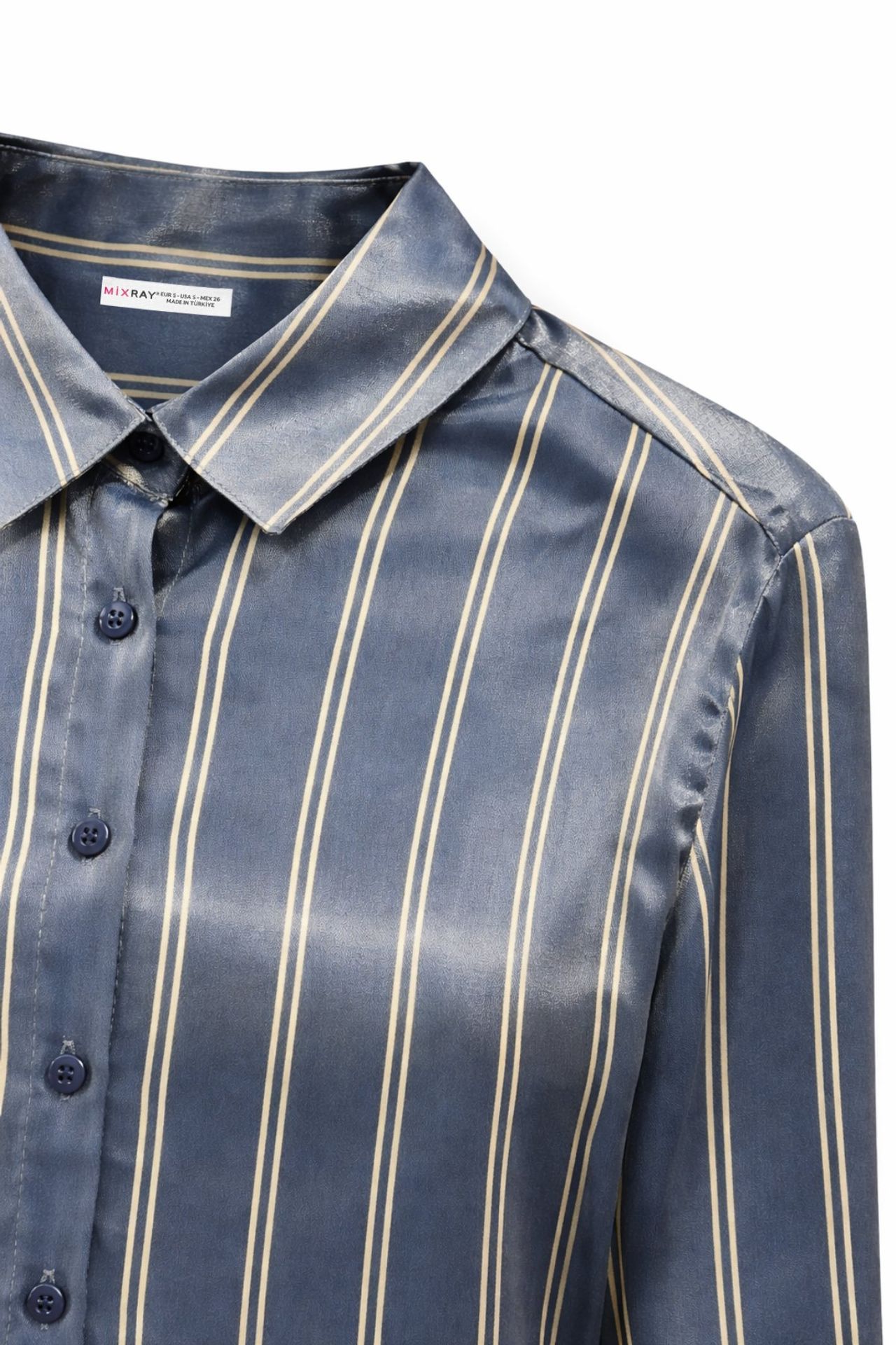 MIXRAY Women's Striped Shirt 4