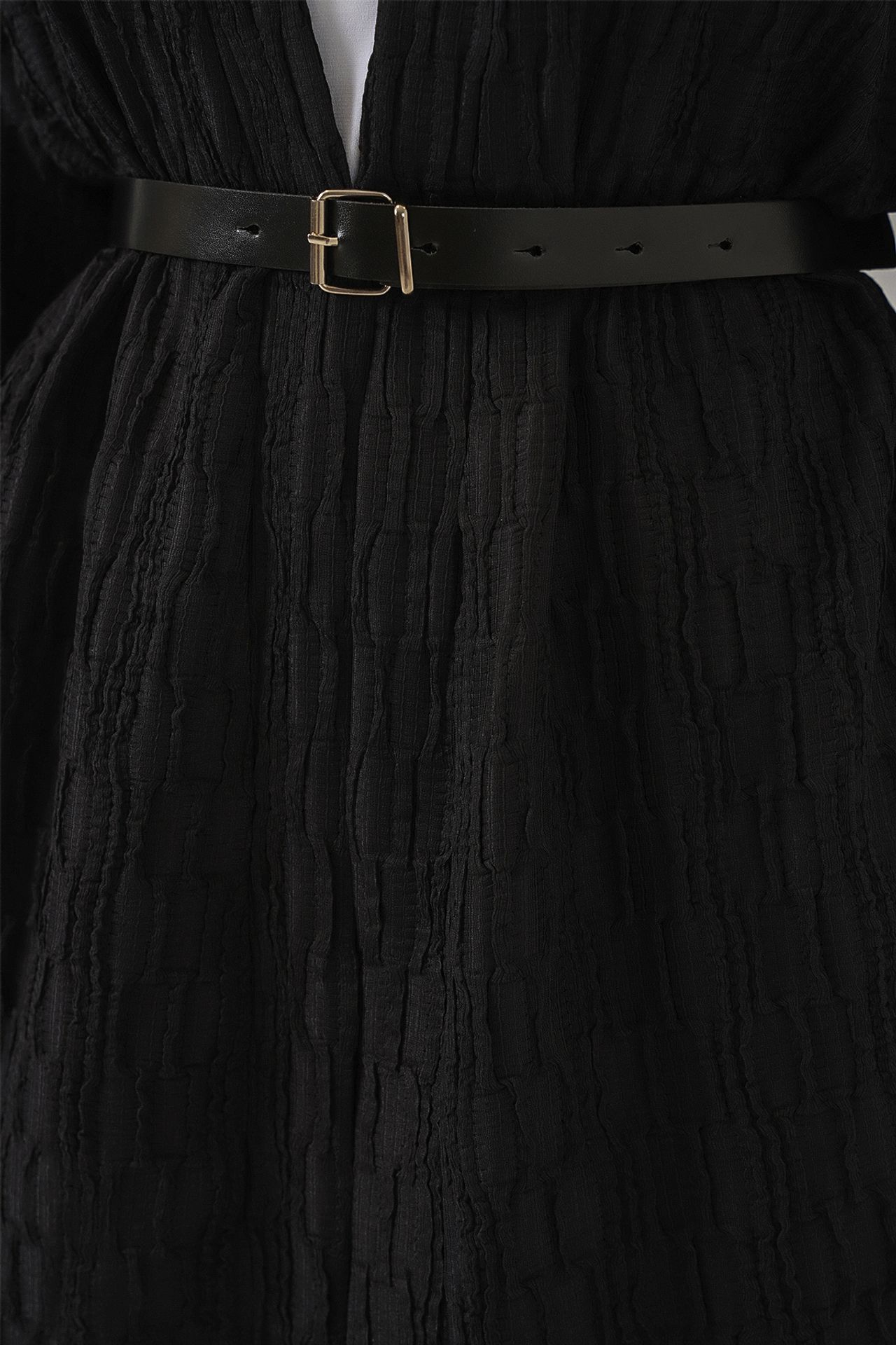 BDART Textured Shawl Collar Kimono Pants Set