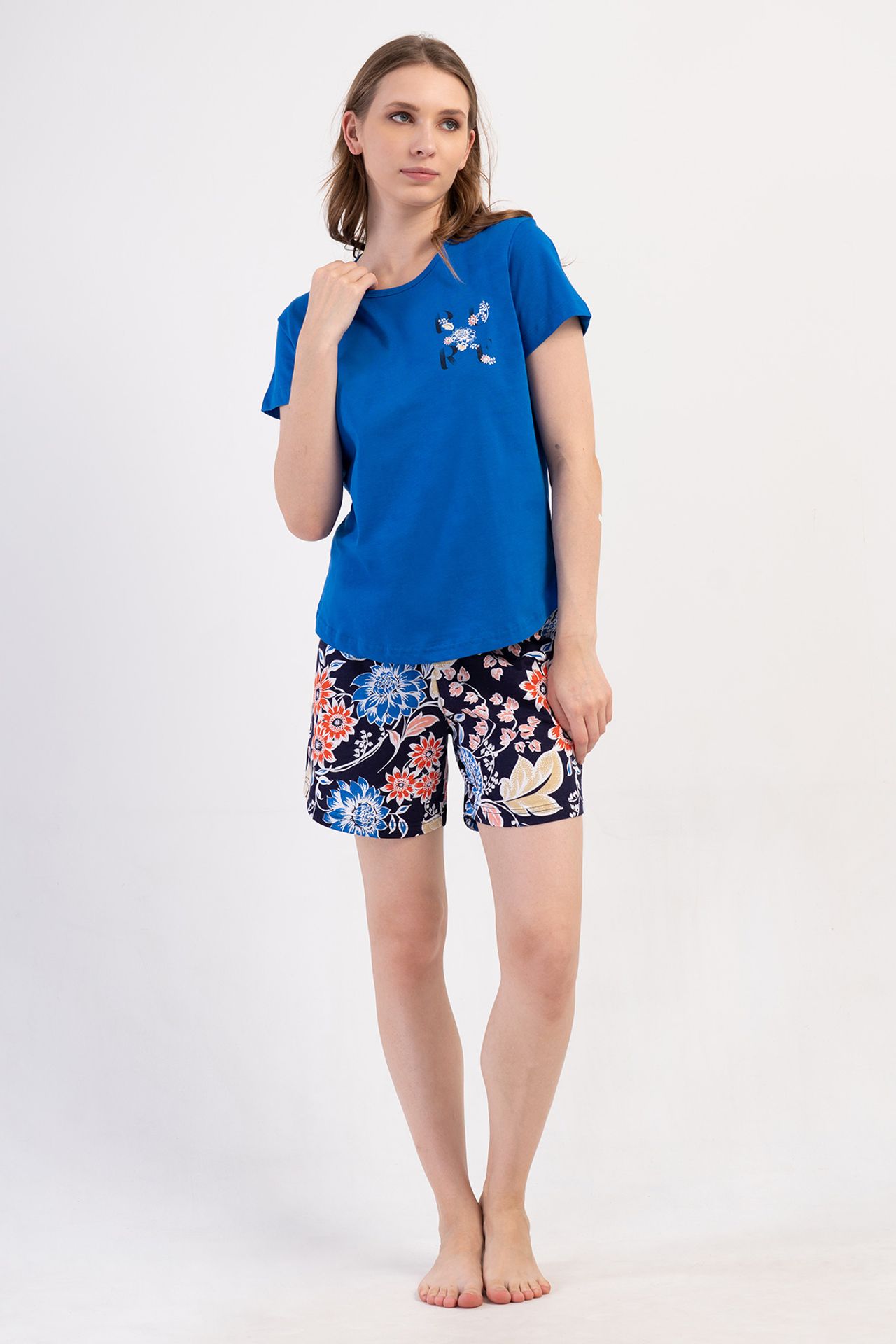 YAKE Rahat Kesimli 2 Parçalı Pijama Takımı 1