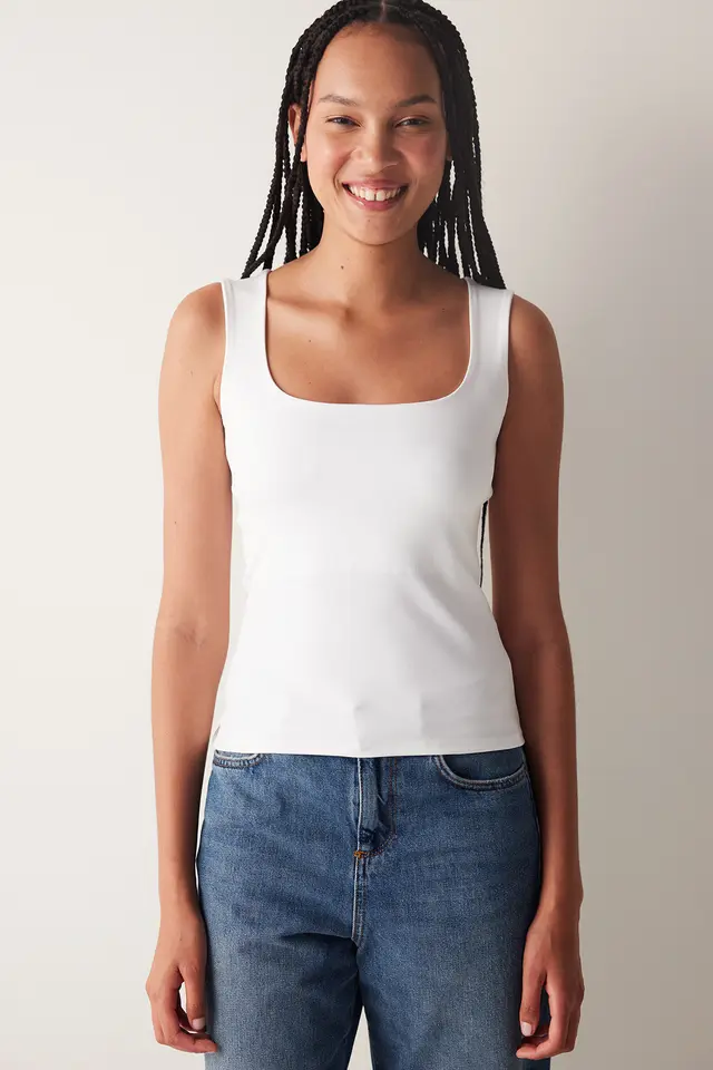 PENTI Square Neck Strappy Top